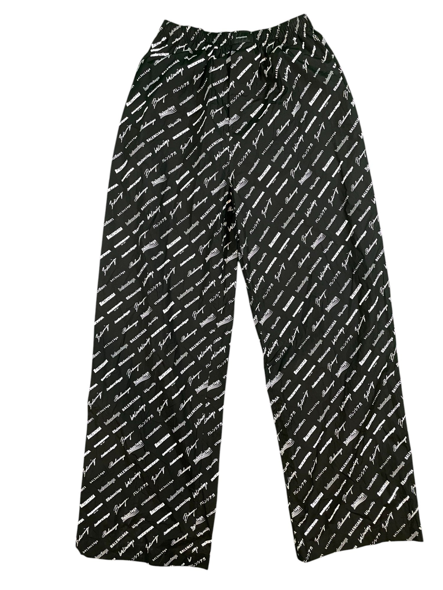 Balenciaga Black White Monogram Track Pants