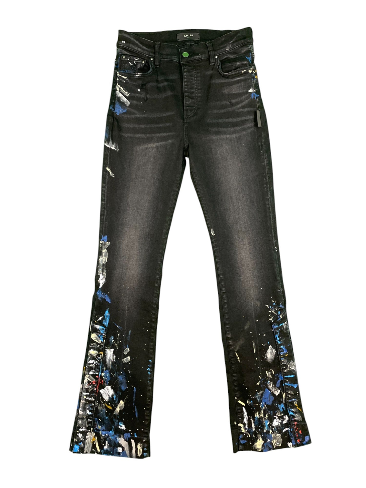 Amiri Thrasher Black Paint Splatter Jeans