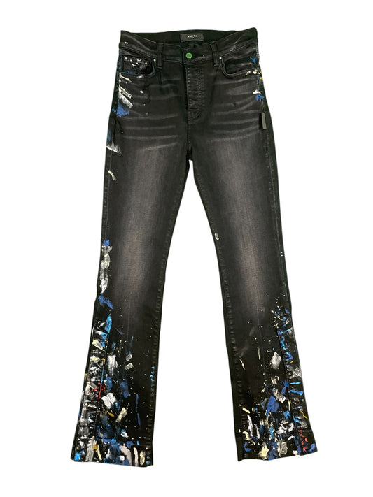 Amiri Thrasher Black Paint Splatter Jeans