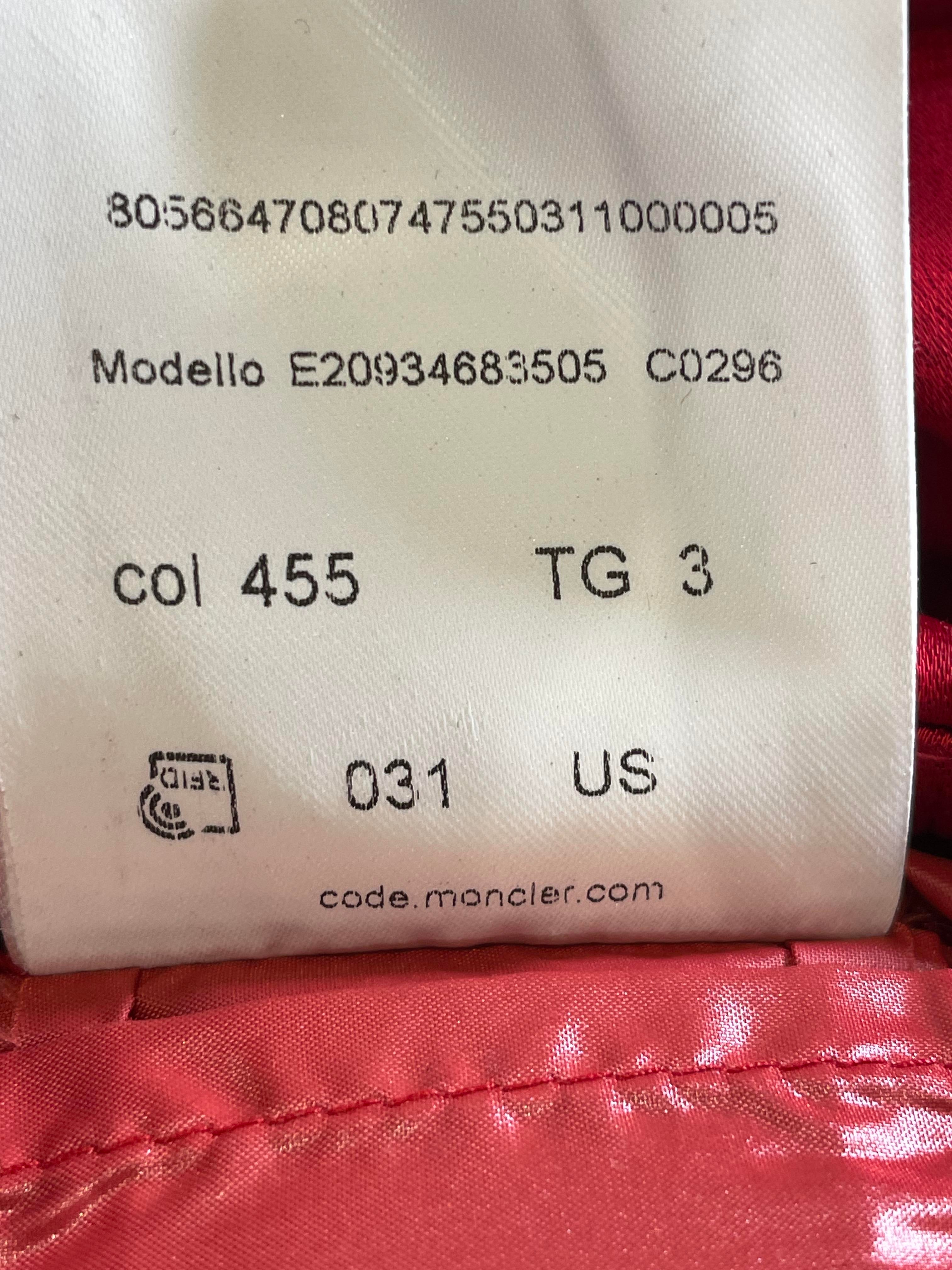 Moncler Satin Maya Red Jacket