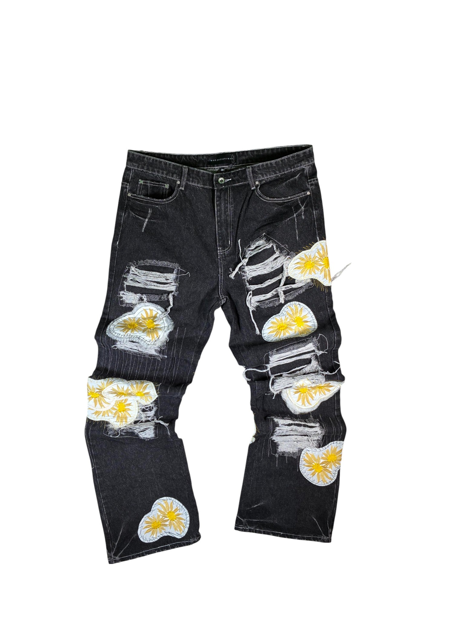 WDW Sun Logo Black Jeans