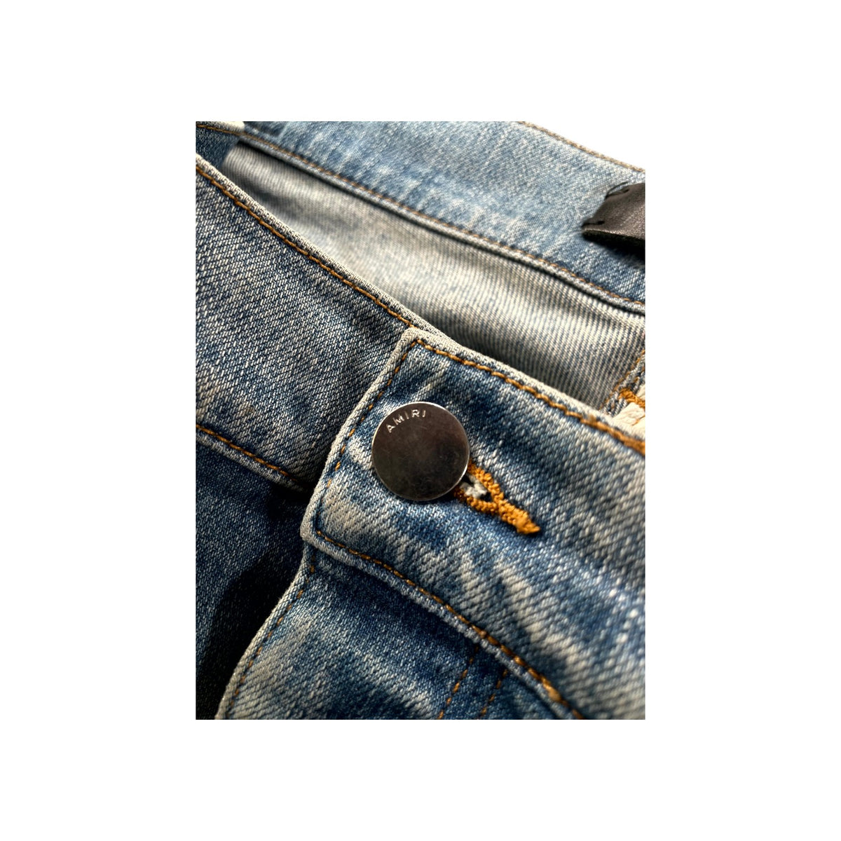 Amiri Paisley Thrasher Patch Light Wash, Tan, Olive & Brown Jeans