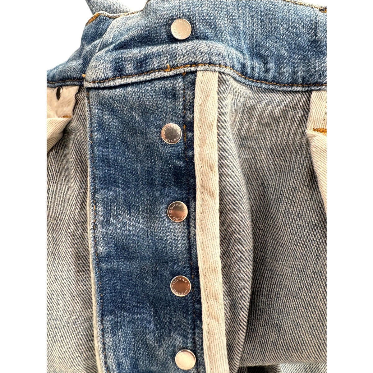 Amiri Quilted Blue Patch Light Wash Jeans
