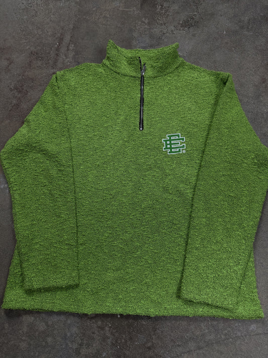 EE Boucle Quarter Zip Green New Large