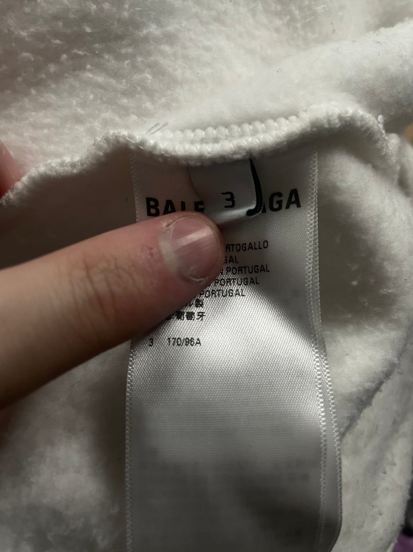 Balenciaga Hoodie White Pink Used 3