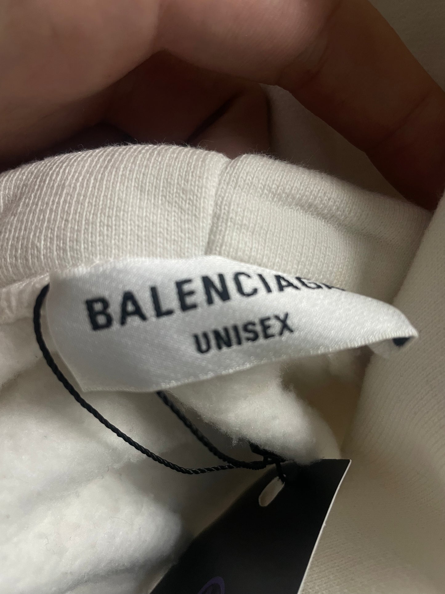 Balenciaga Hoodie White Pink Used 3