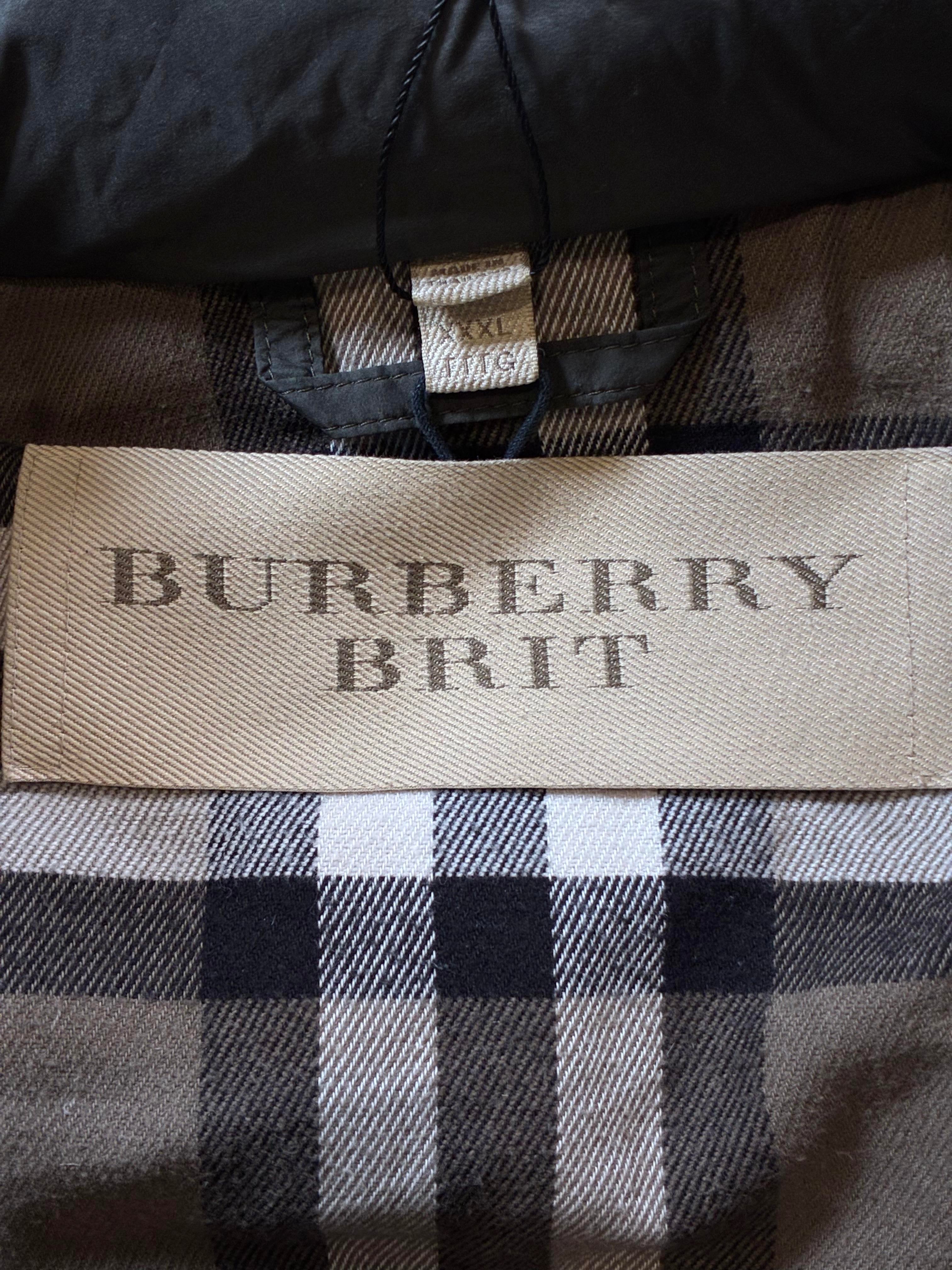 Burberry Olive Detachable Sleeve Hooded Puffer Jacket