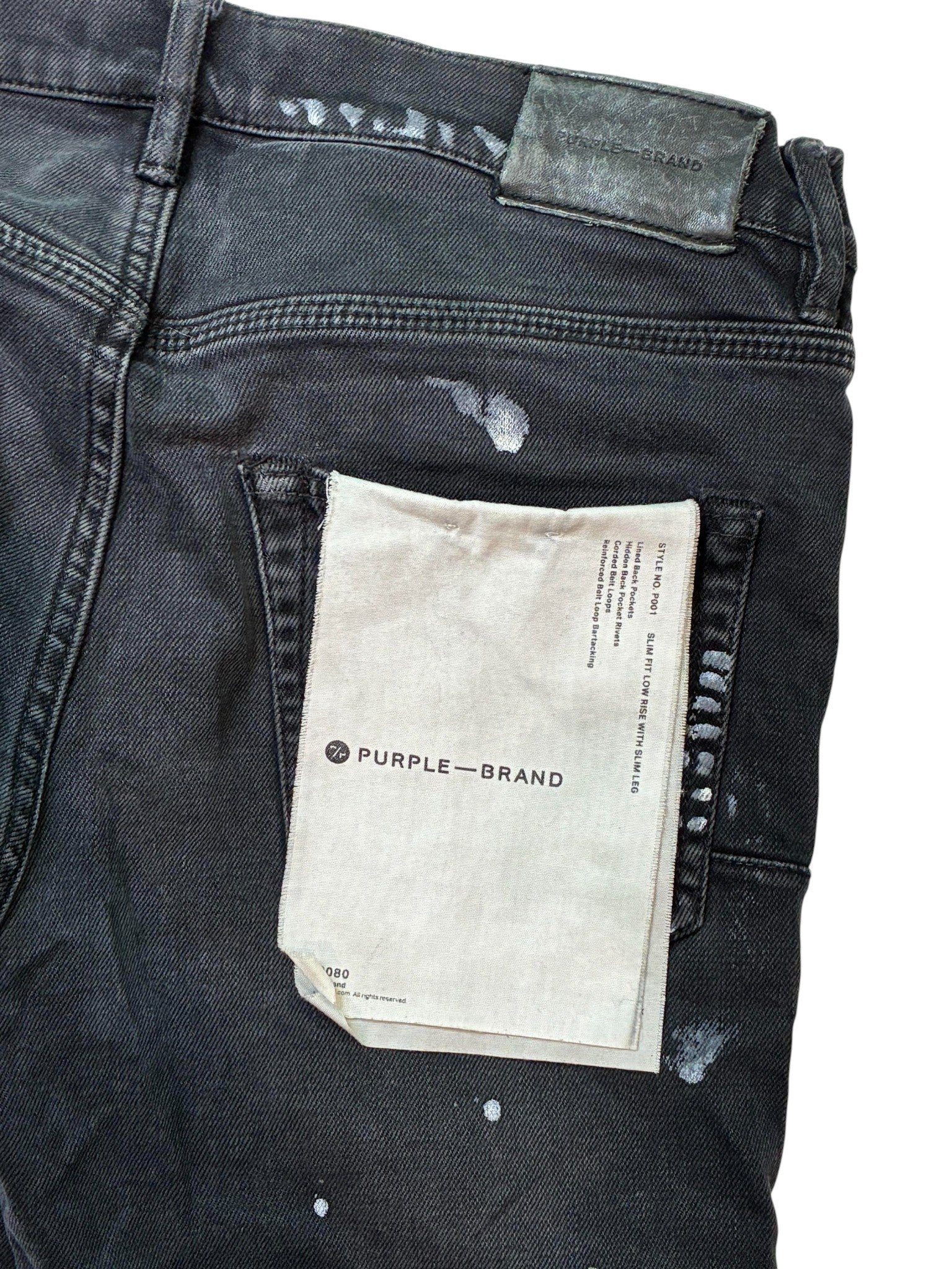 Purple Brand Paint Splatter Jeans
