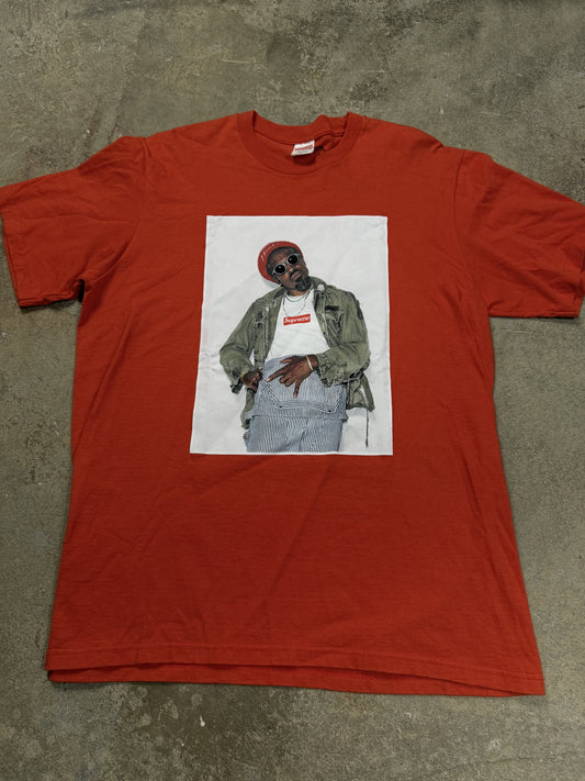 Supreme Photo Tee Orange Used Large