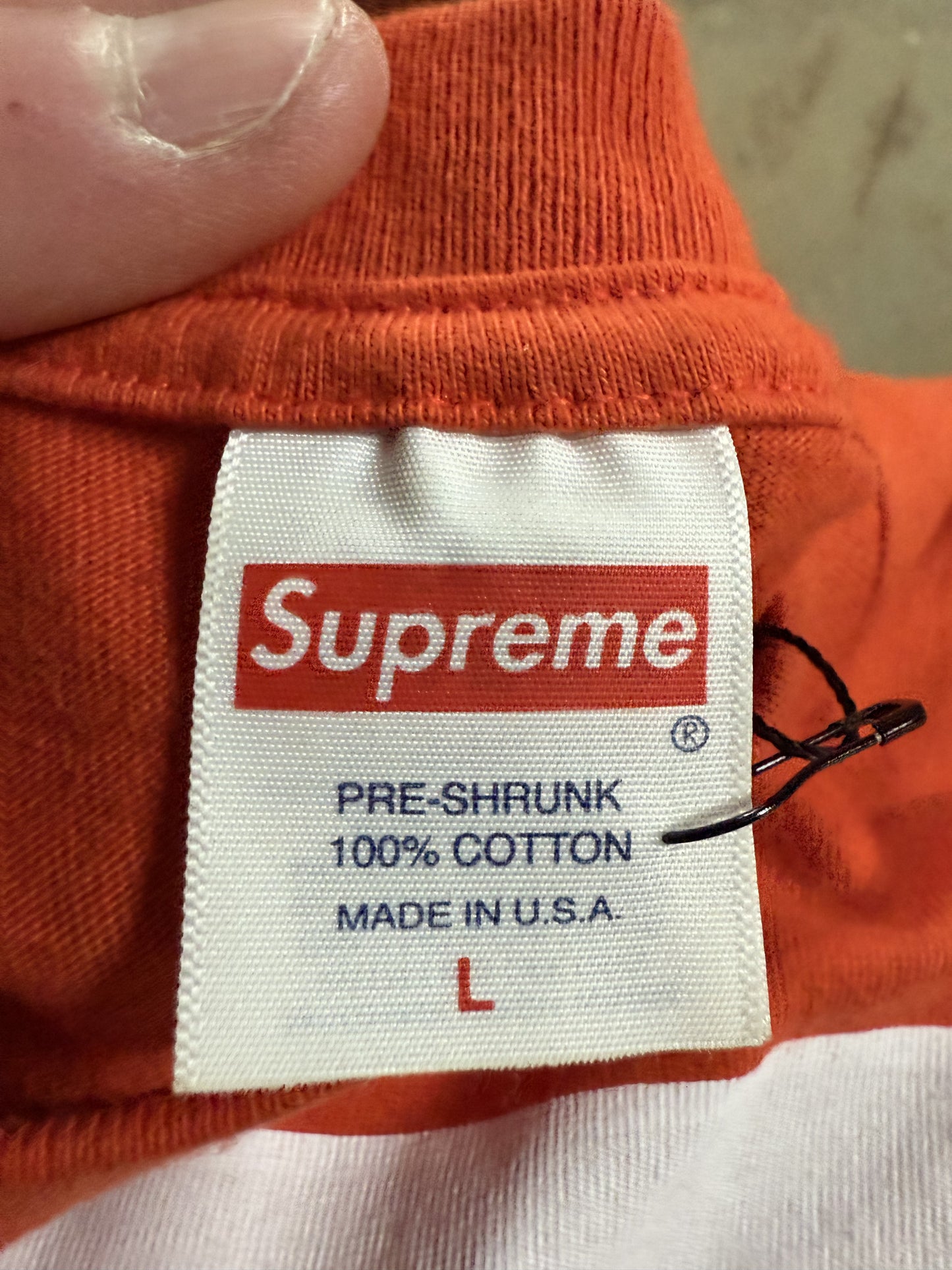 Supreme Photo Tee Orange Used Large