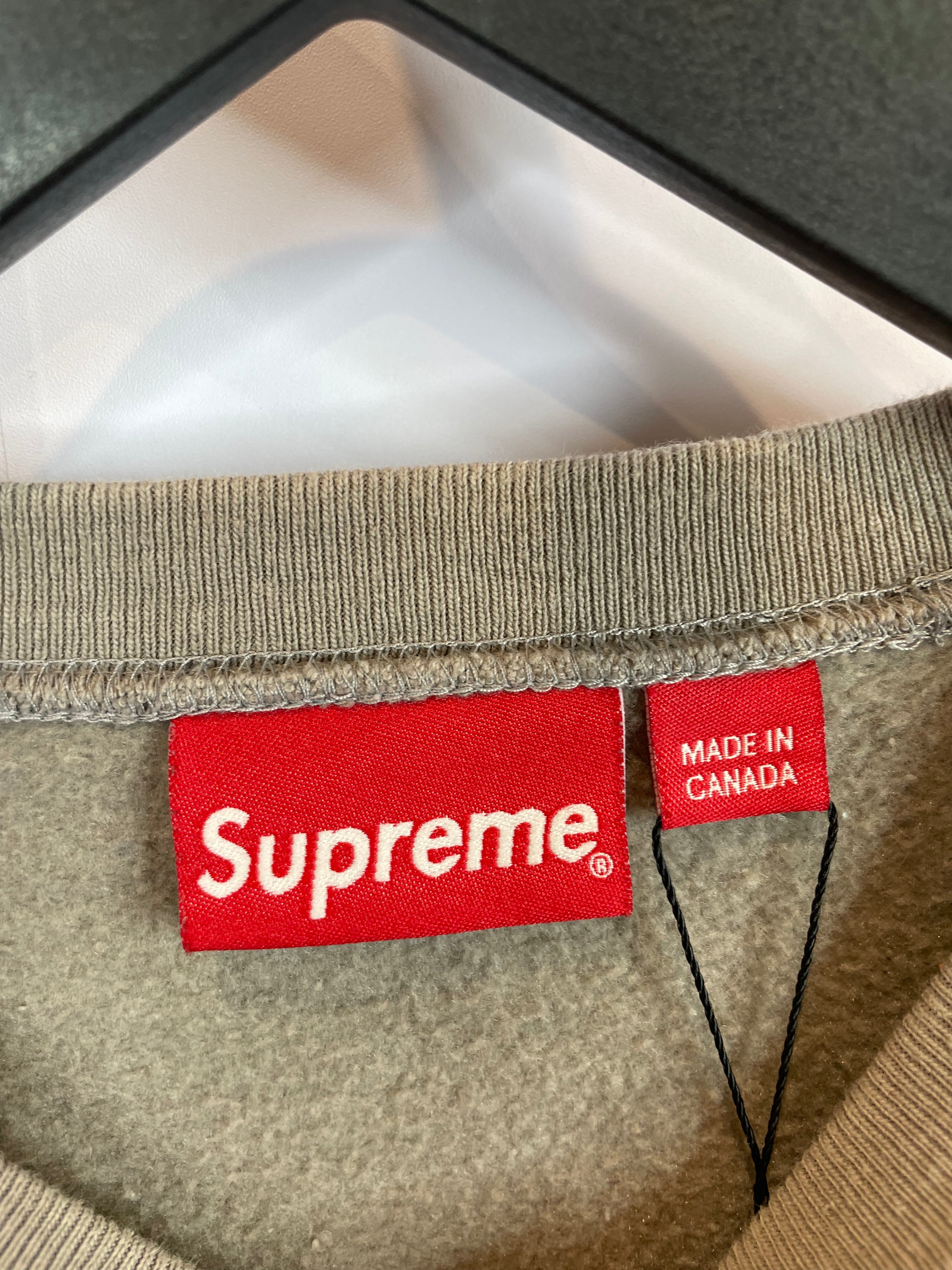 Supreme Small Box Logo Crewneck Tan Red Used Medium