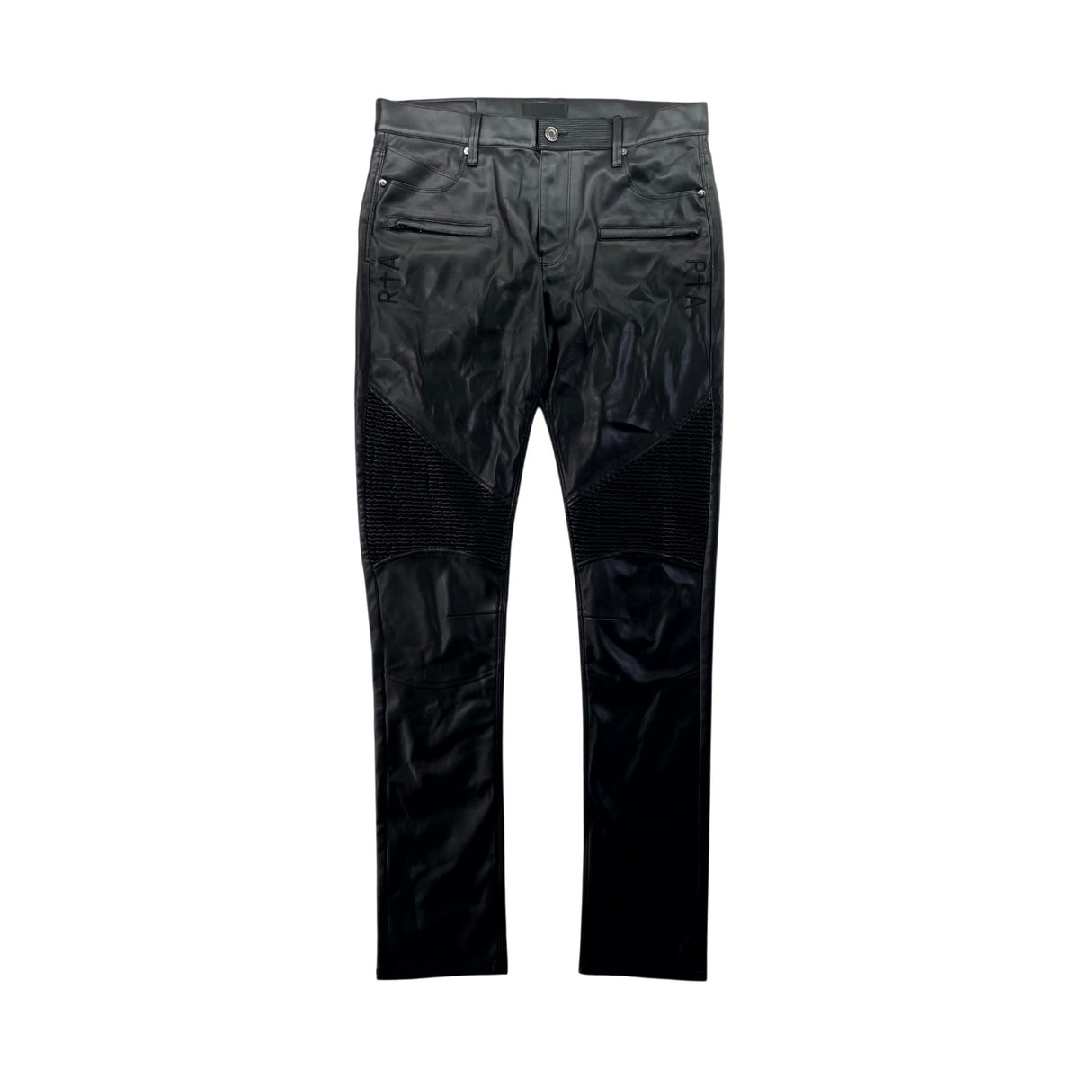 RTA Leather Black Jeans
