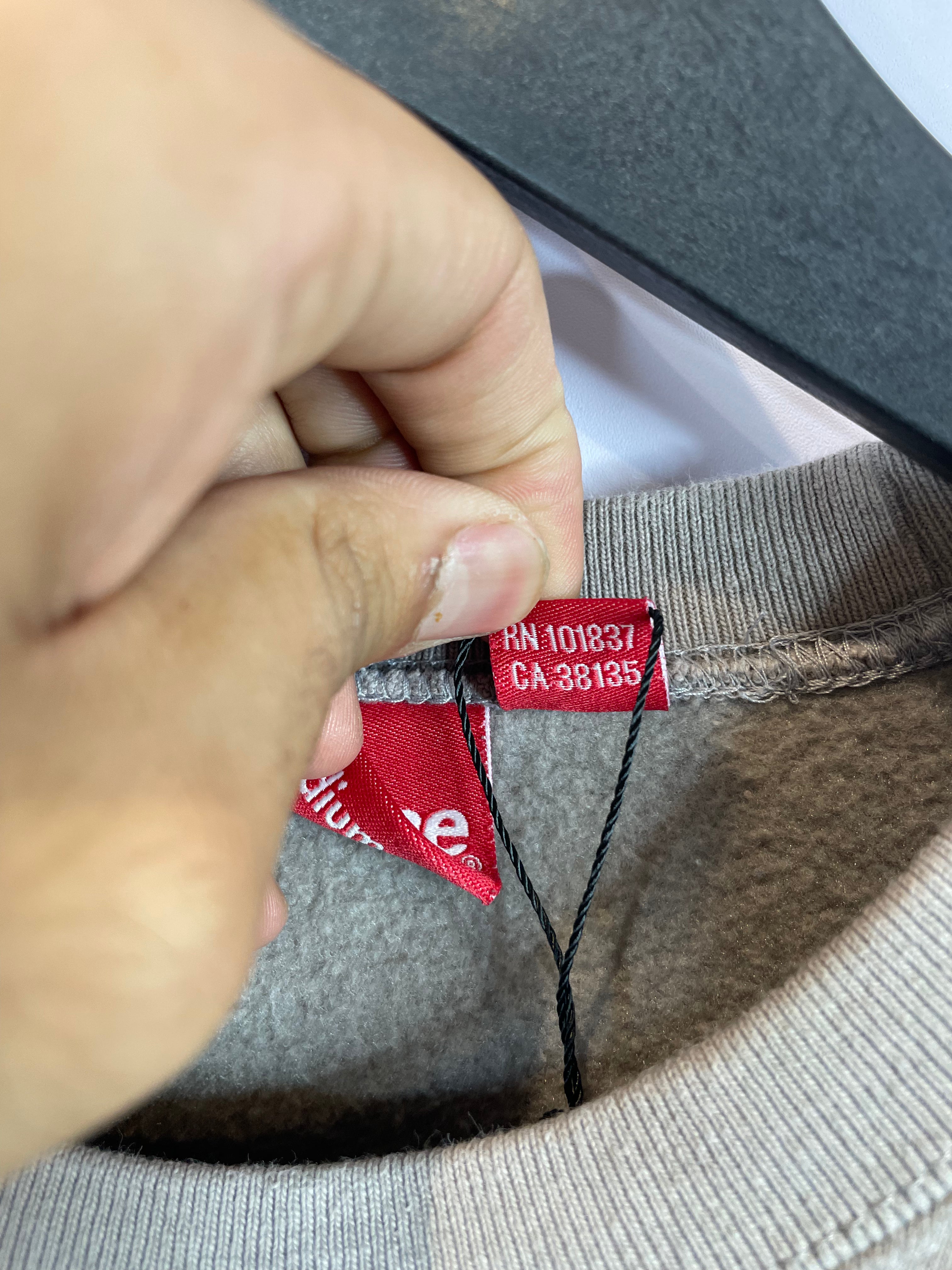 Supreme Small Box Logo Crewneck Tan Red Used Medium