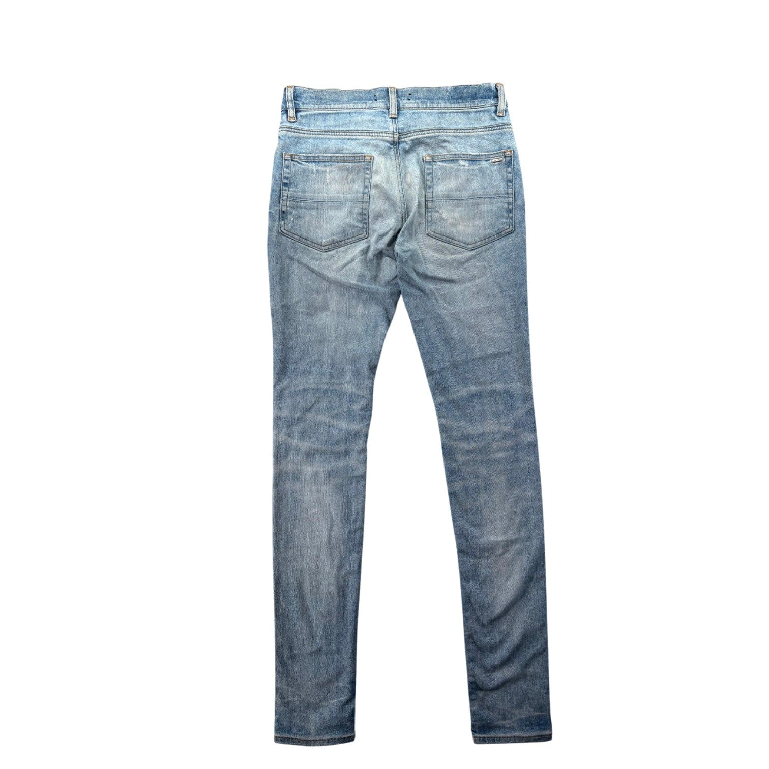 Amiri "MX1" Marble Patch Light Wash Jeans