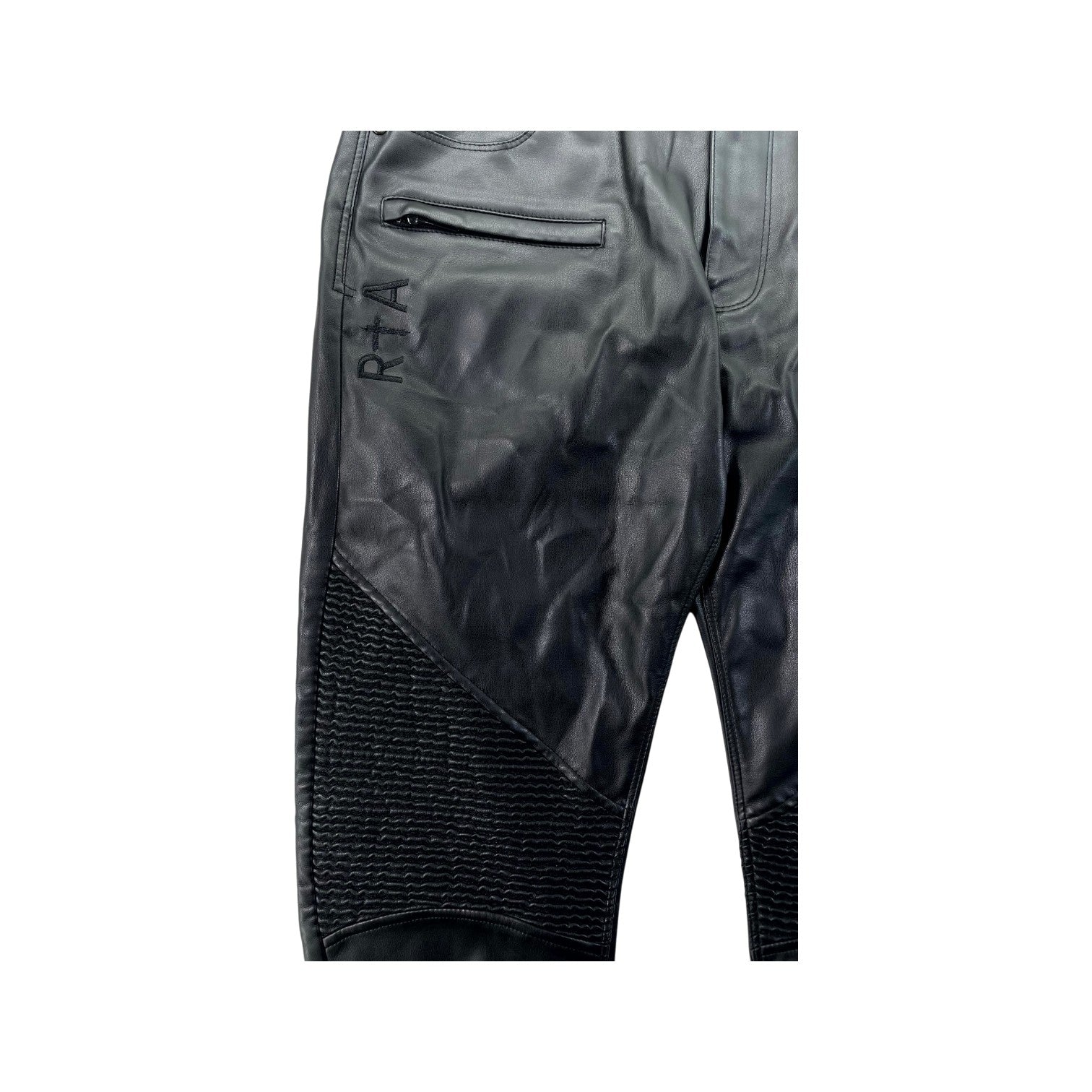 RTA Leather Black Jeans
