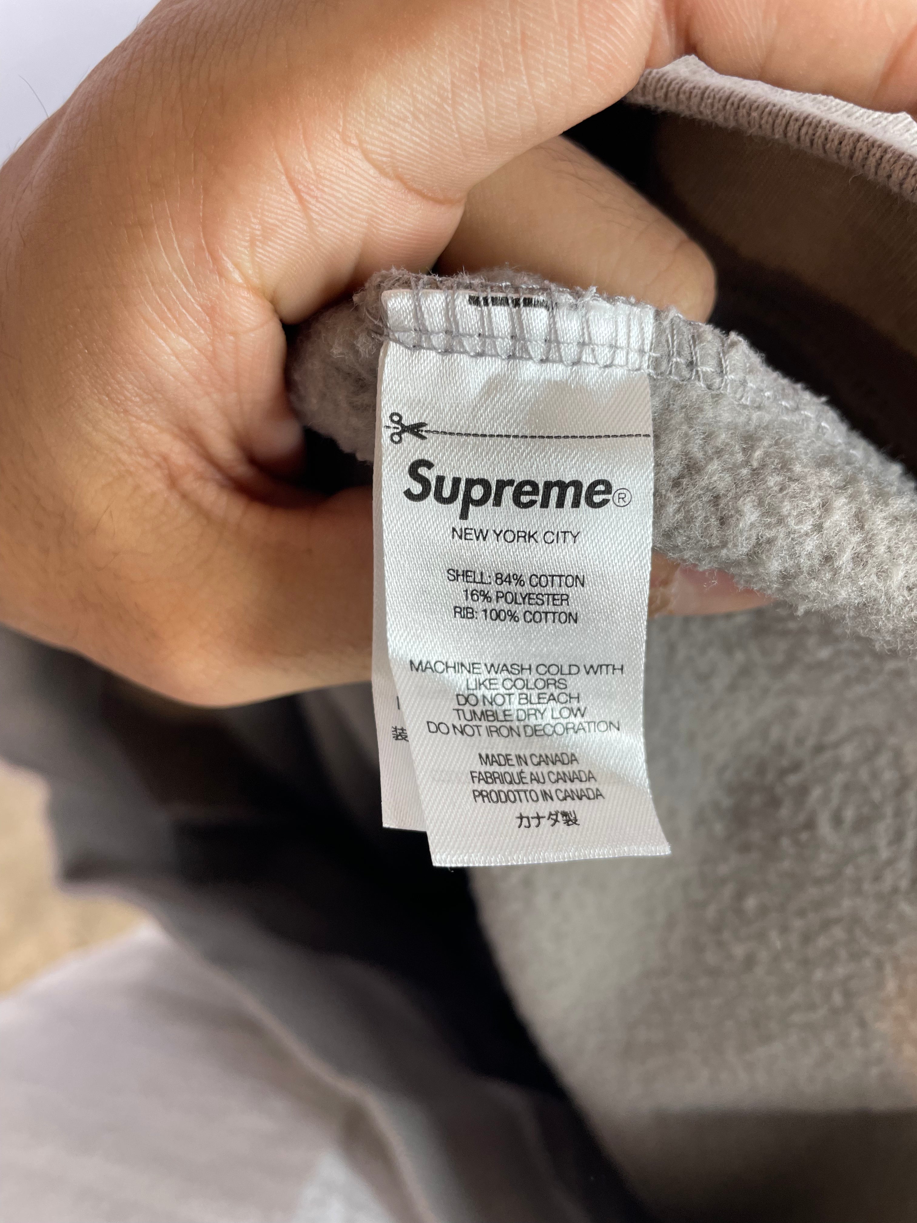 Supreme Small Box Logo Crewneck Tan Red Used Medium