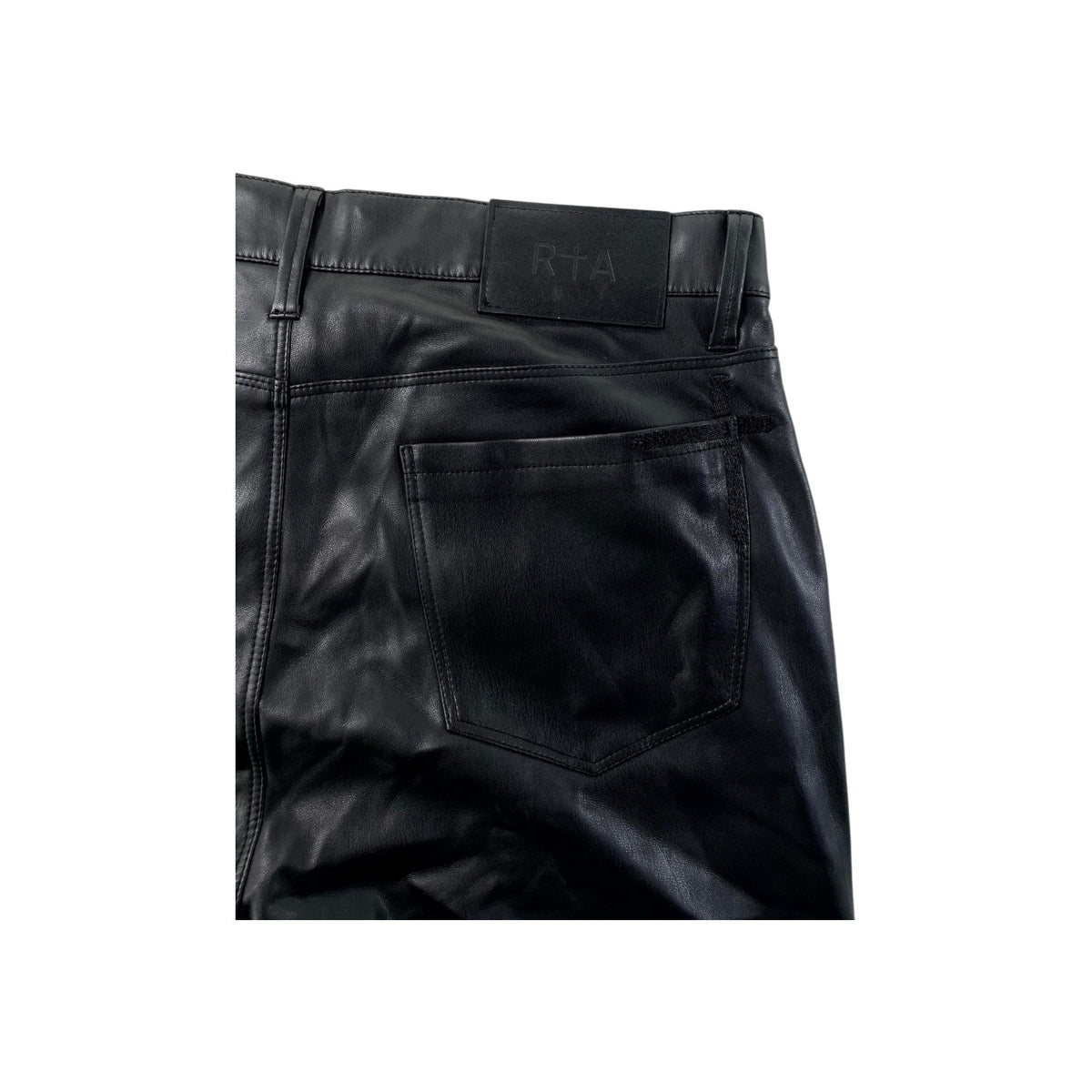 RTA Leather Black Jeans