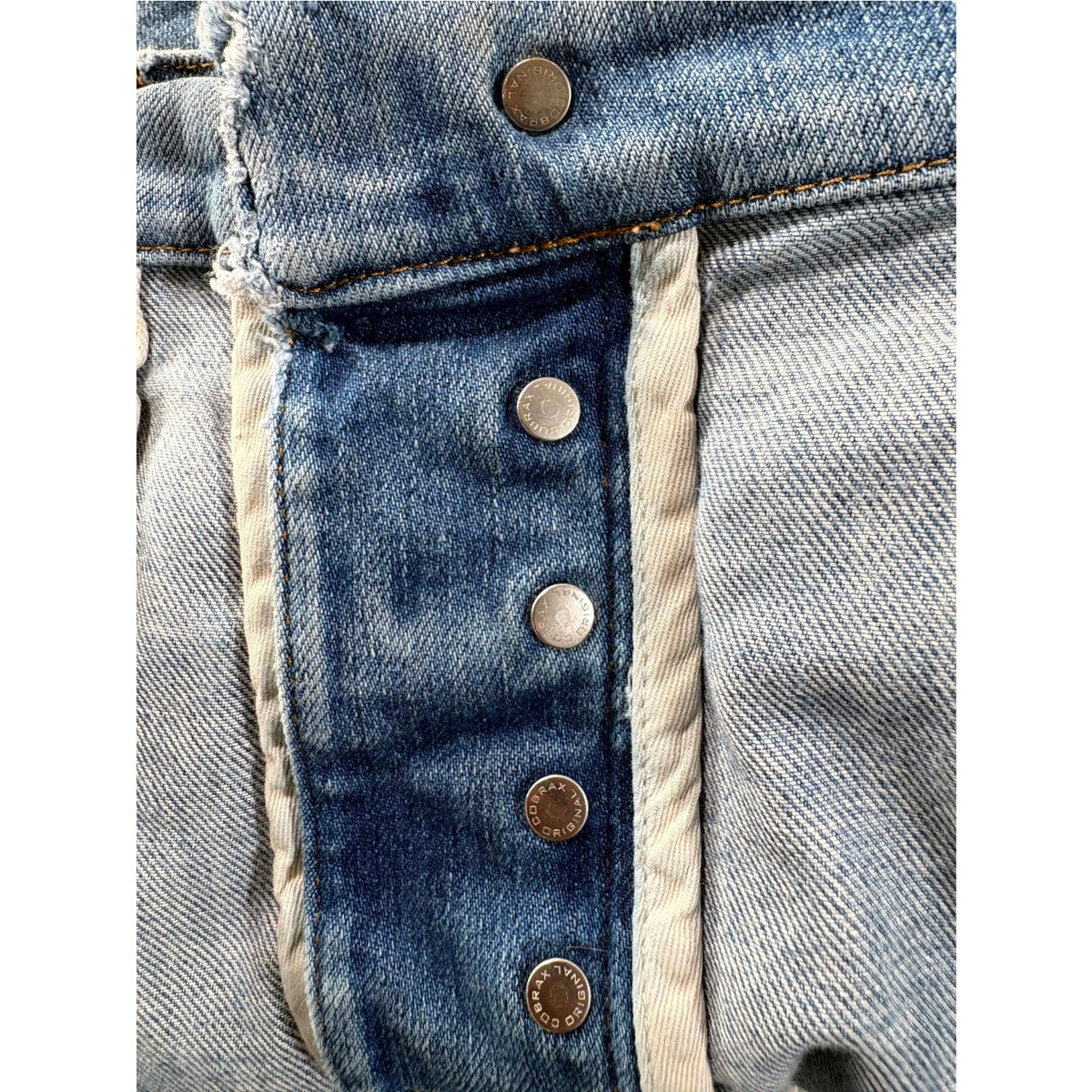 Amiri "MX1" Marble Patch Light Wash Jeans