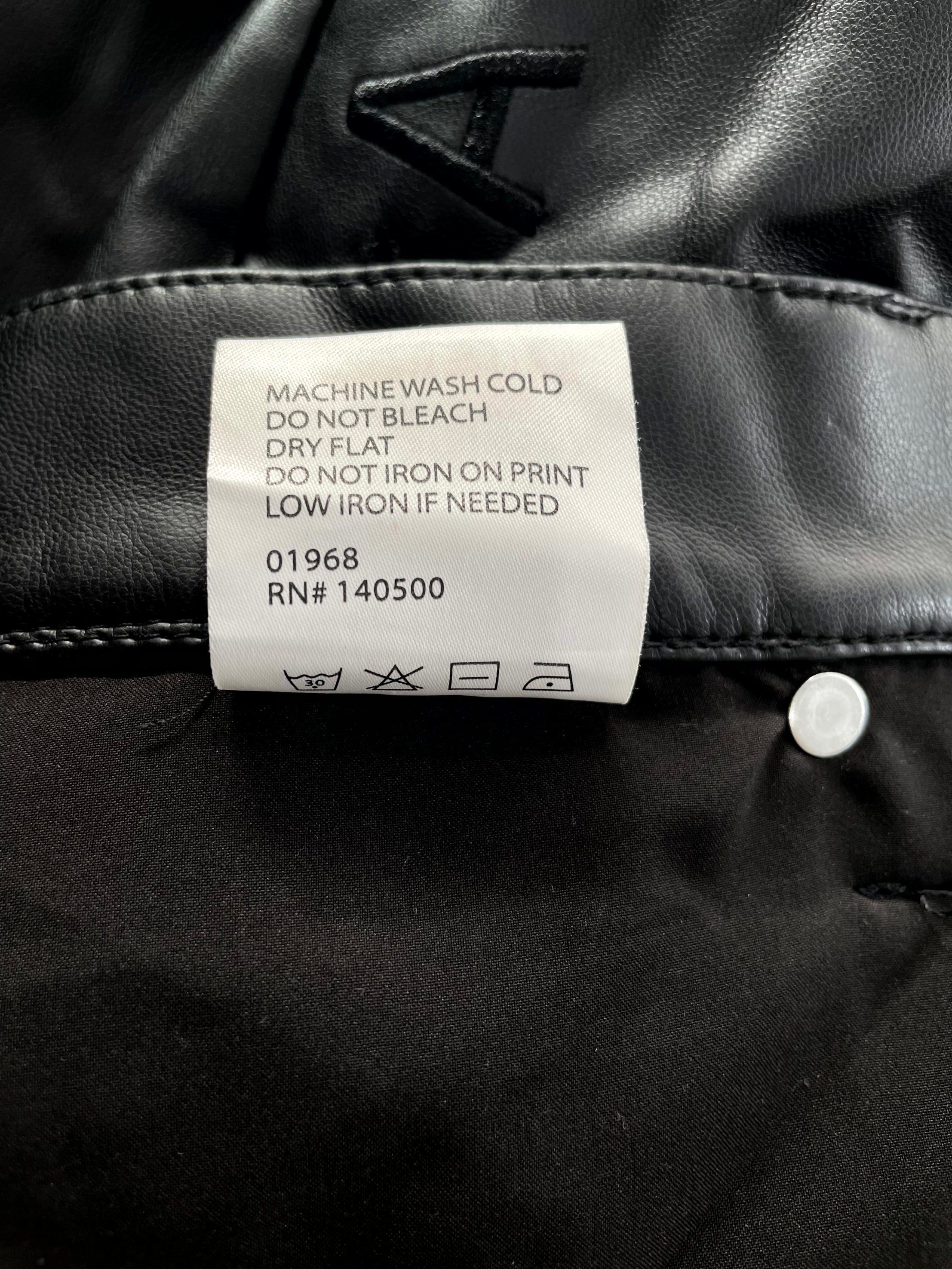 RTA Leather Black Jeans