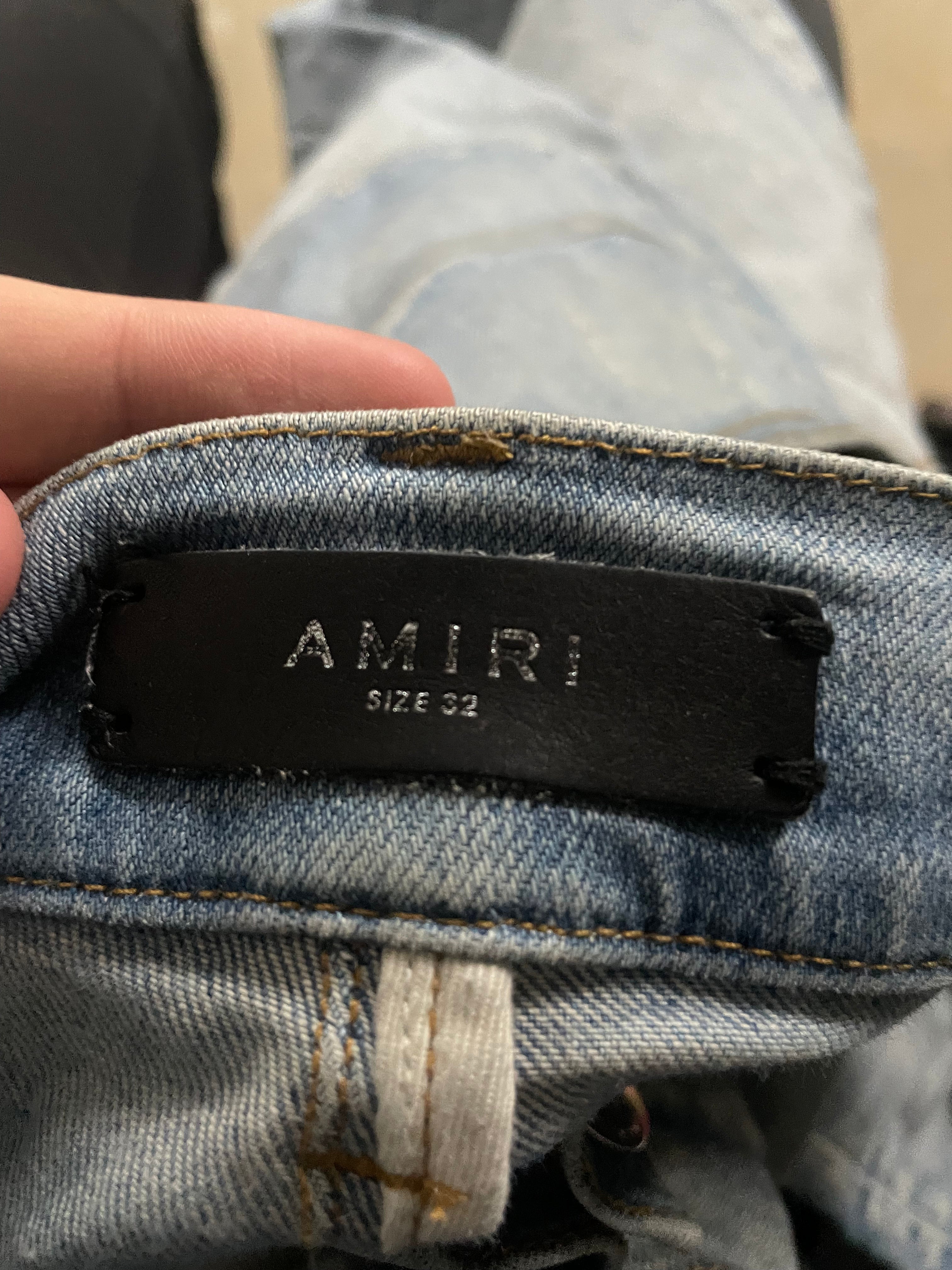 Amiri MX1 Paisley Patch Light Wash & Blue Jeans