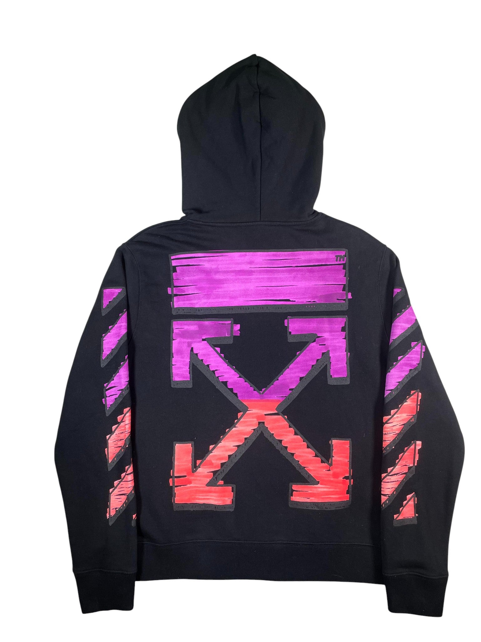 Off White Purple Arrows Black & Orange Hoodie