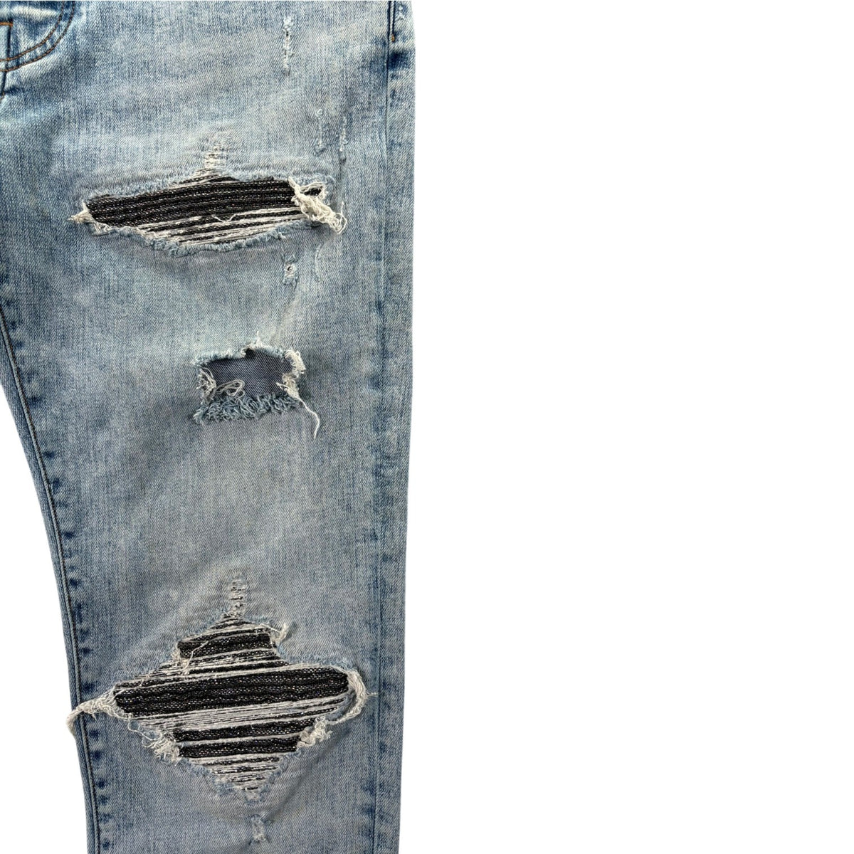 Amiri "MX1" Iridescent Light Wash Jeans