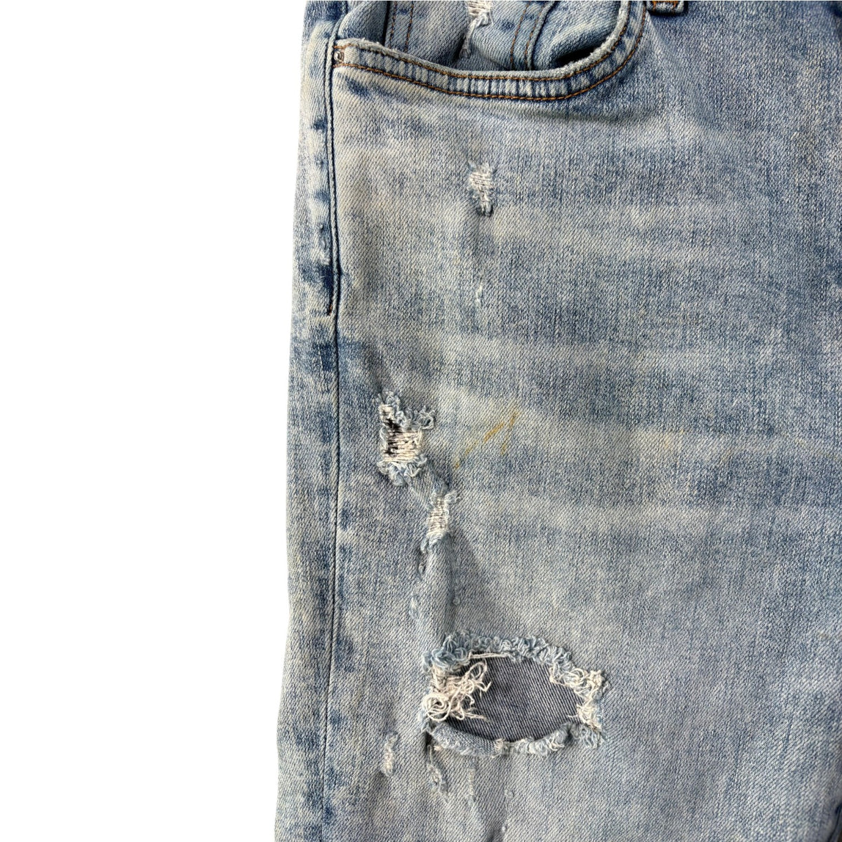 Amiri "MX1" Iridescent Light Wash Jeans