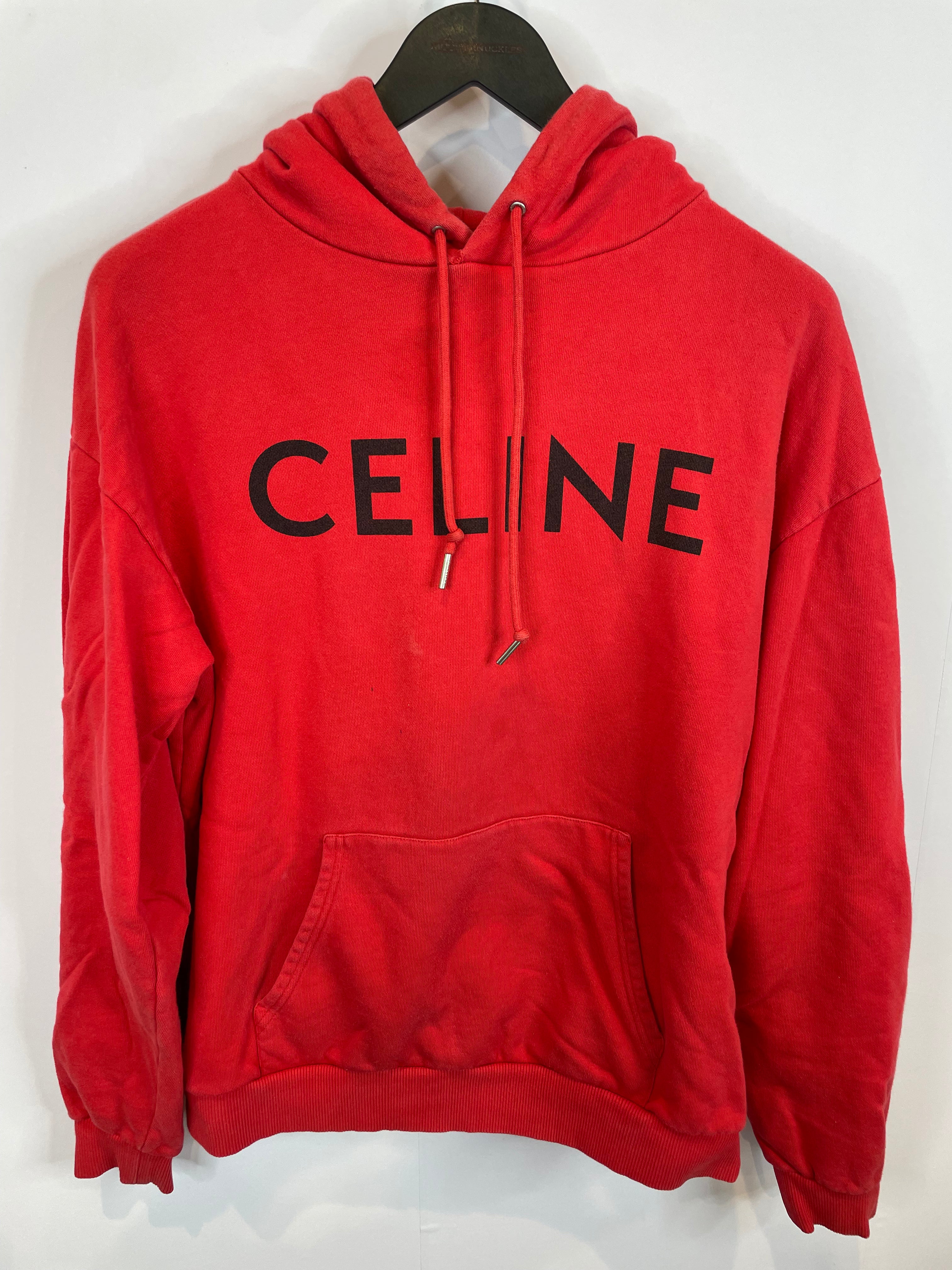 Celine Hoodie Red Black Used Small
