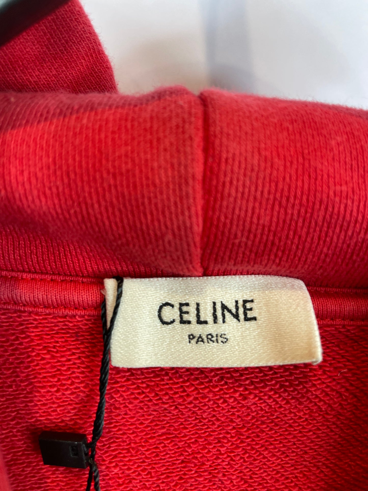 Celine Hoodie Red Black Used Small