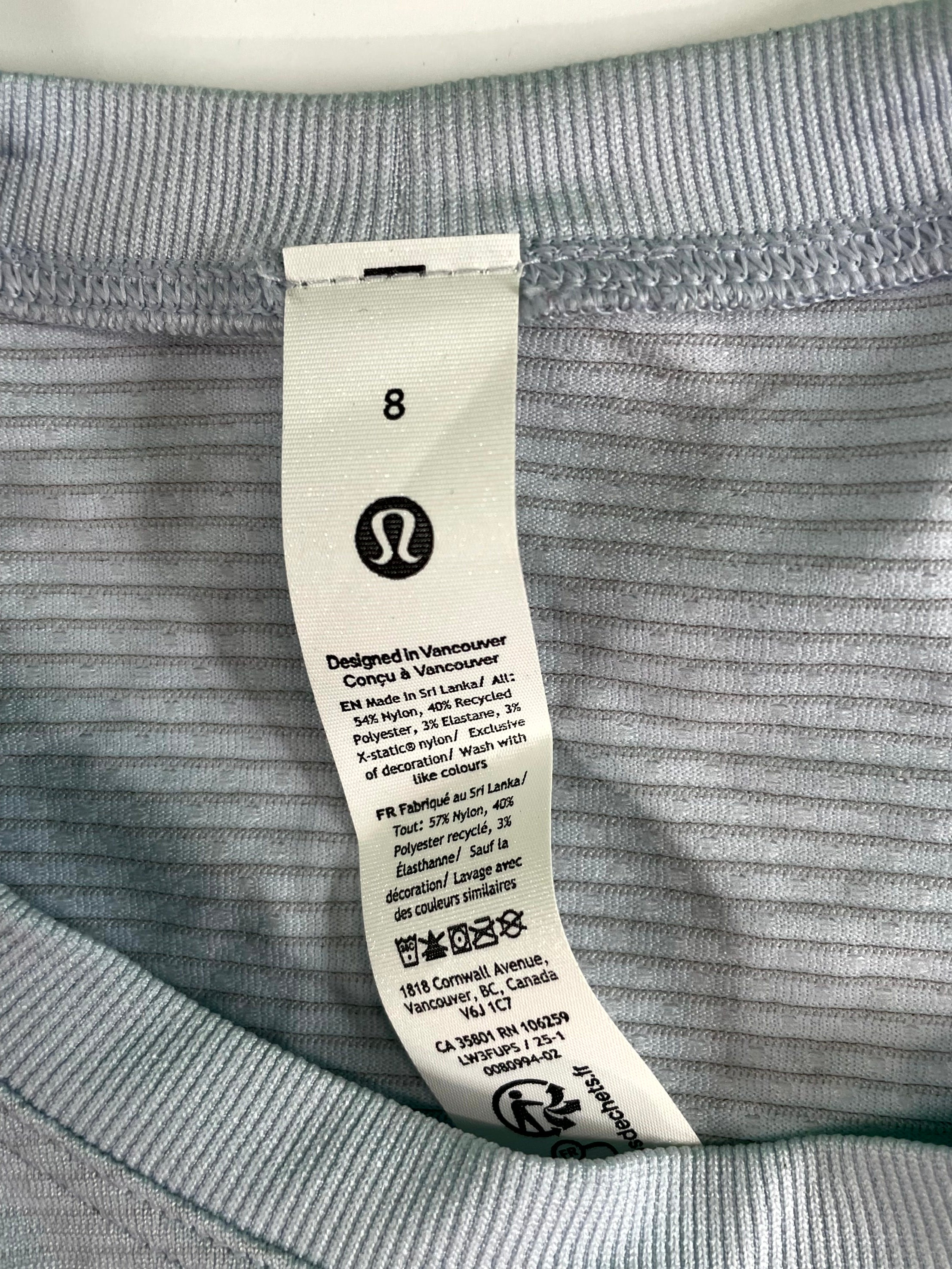 Lululemon Swiftly Relaxed LS Baby Blue T-Shirt
