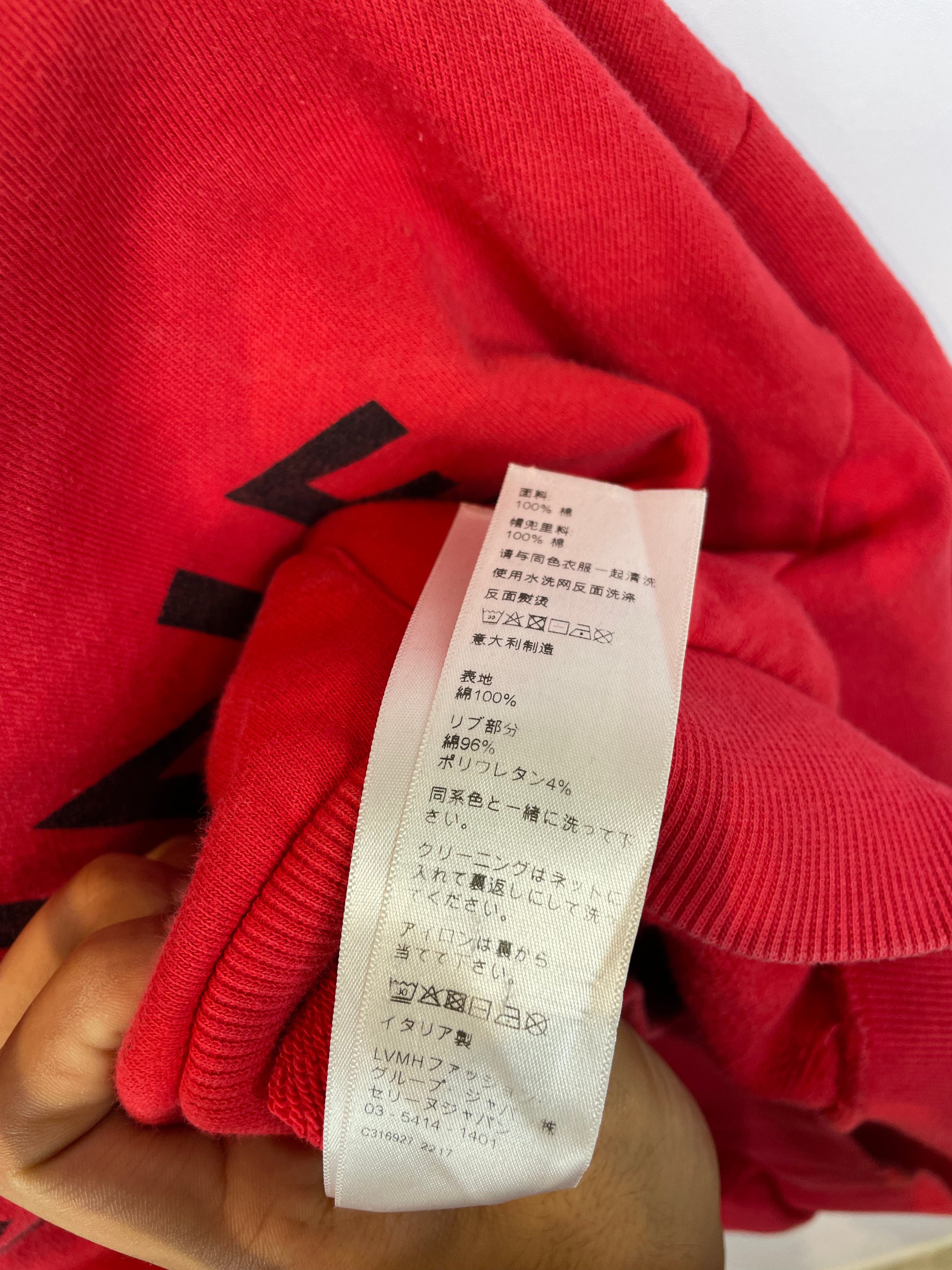 Celine Hoodie Red Black Used Small