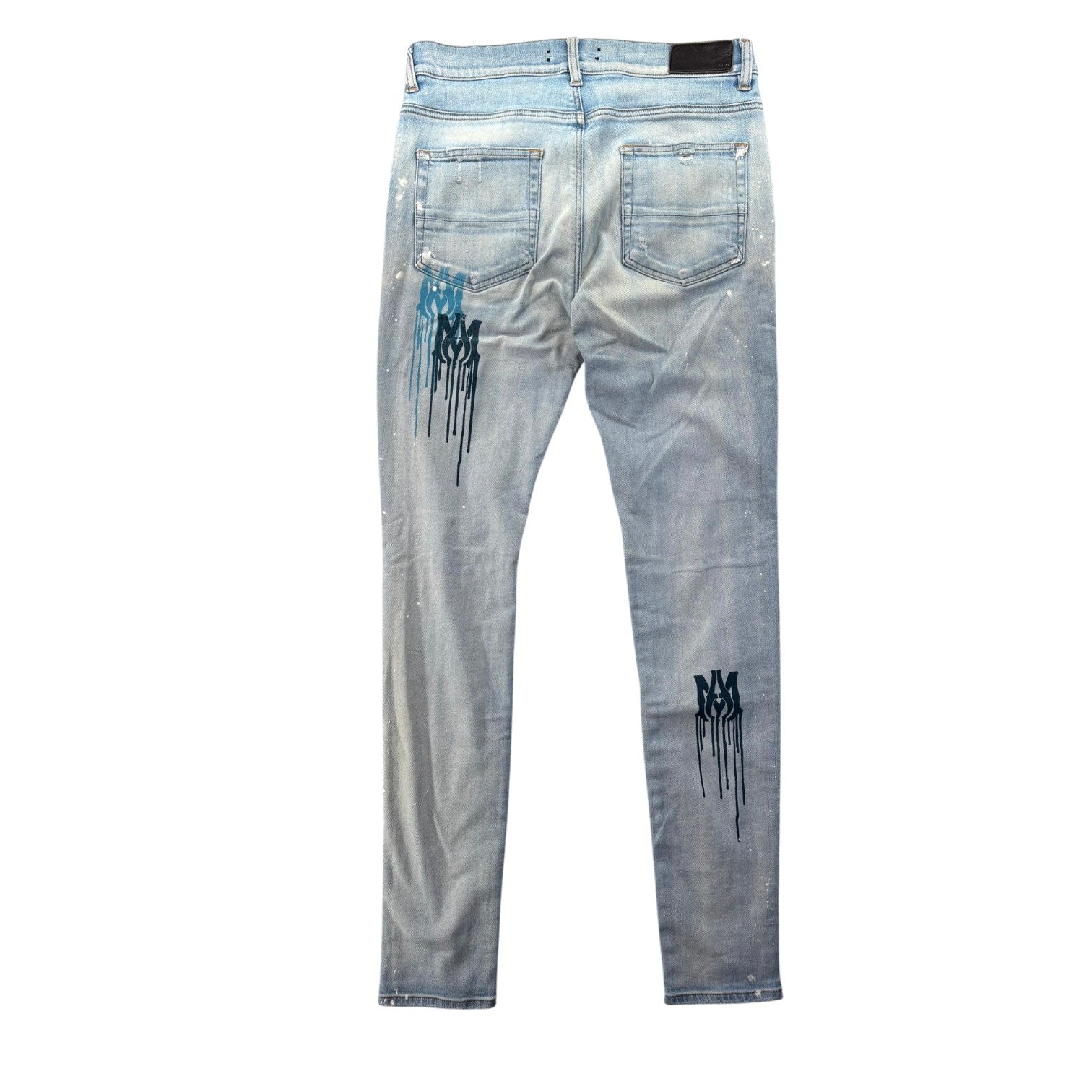 Amiri MA Paint Drip Light Wash Jeans