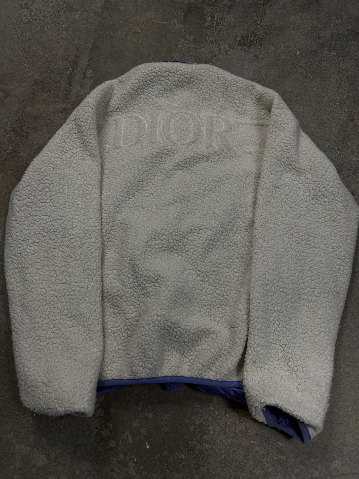 Dior Fleece Jacket Purple Monogram Used Medium