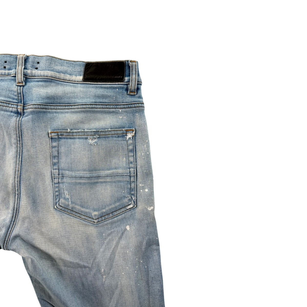 Amiri MA Paint Drip Light Wash Jeans