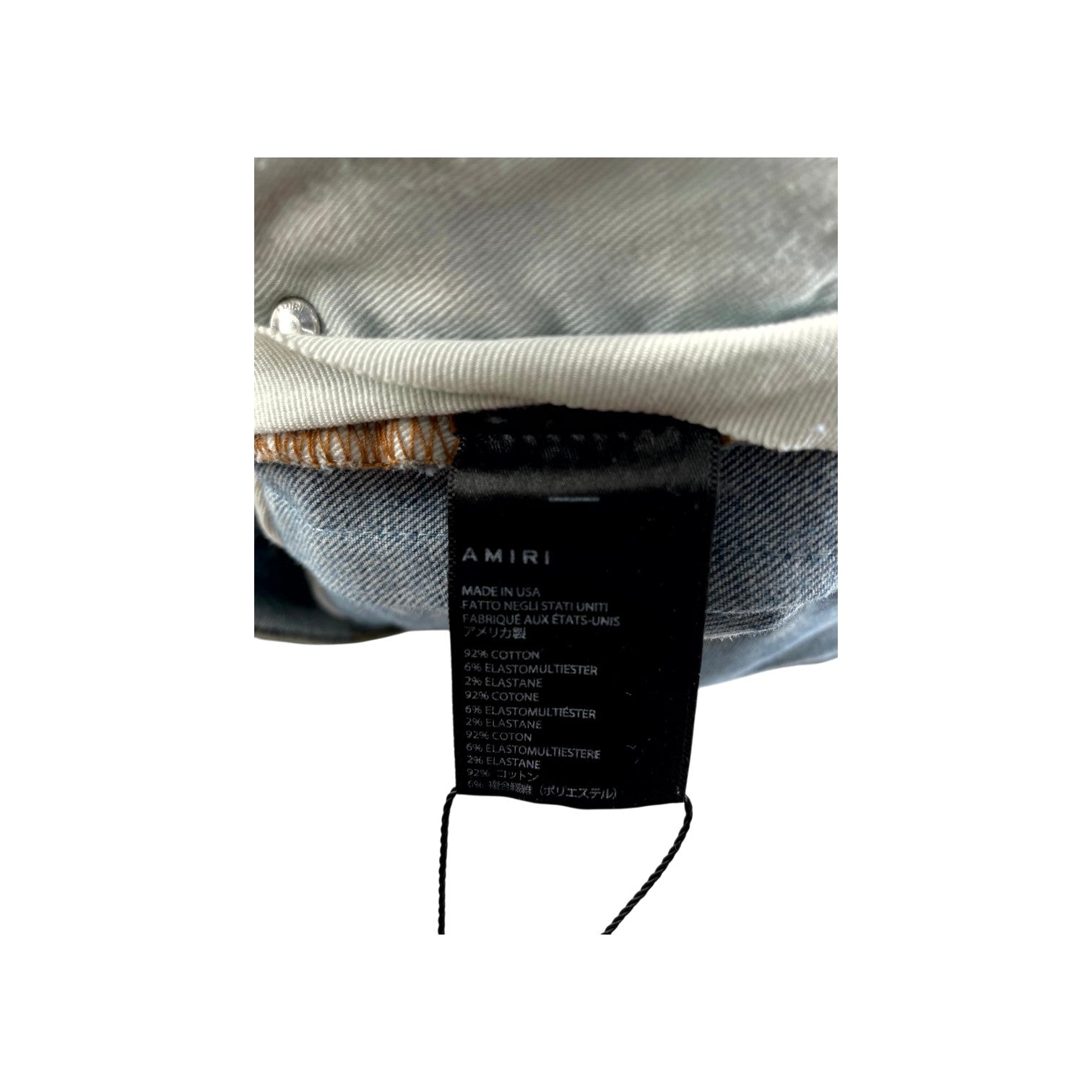 Amiri "MX1" Iridescent Patch Light Wash Jeans