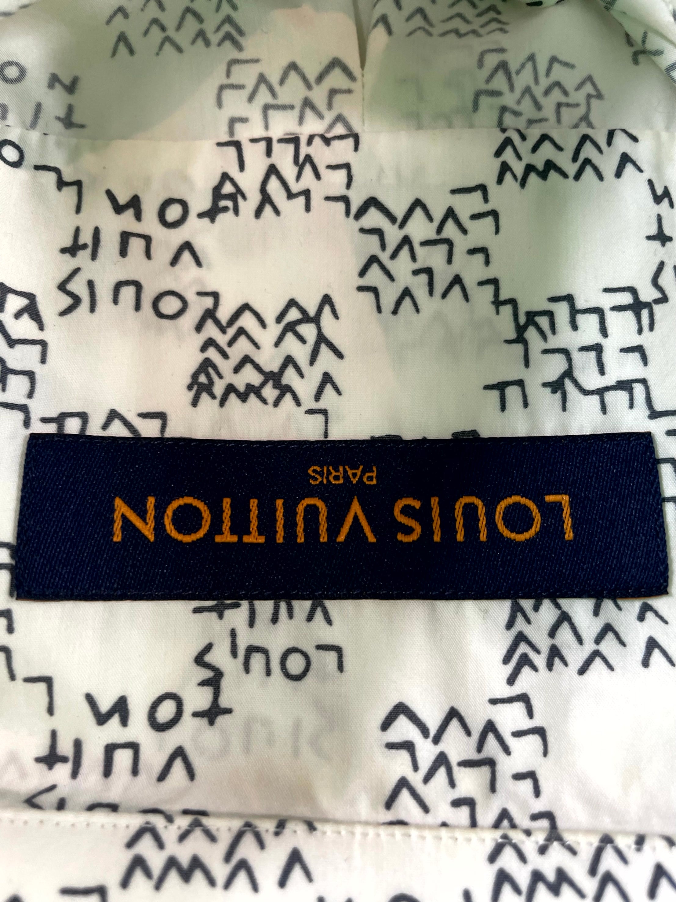 Louis Vuitton Damier Spread Button Up White Shirt