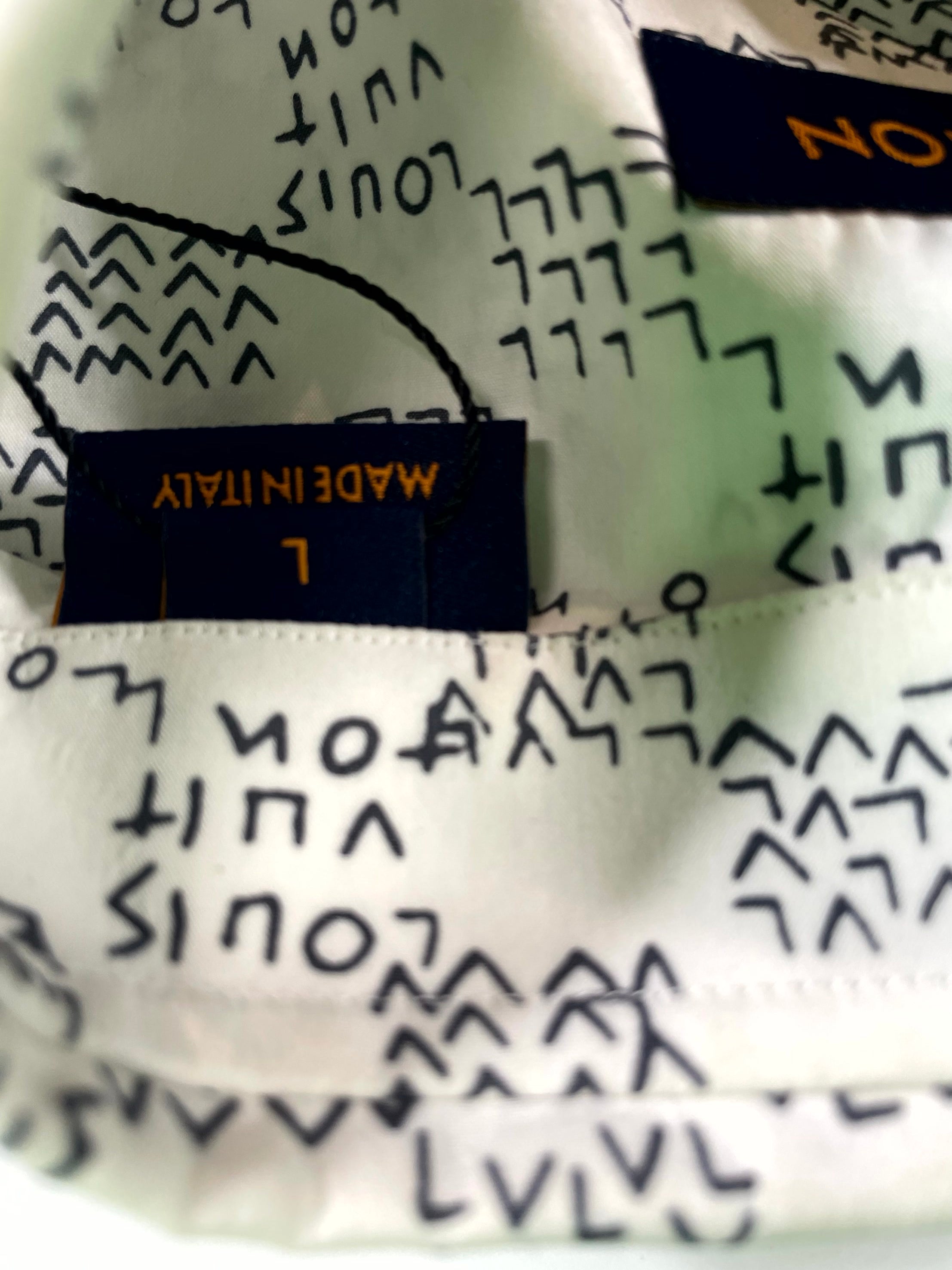 Louis Vuitton Damier Spread Button Up White Shirt