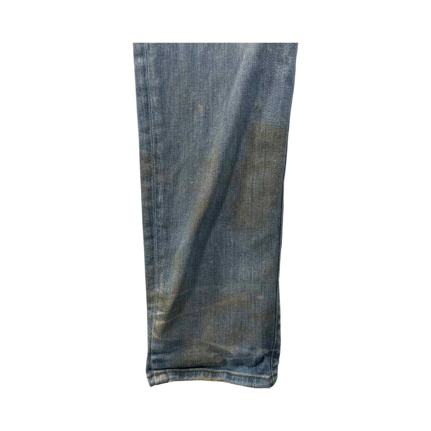 Amiri "MX2" Plaid Patch Light Wash, Blue & Orange Jeans