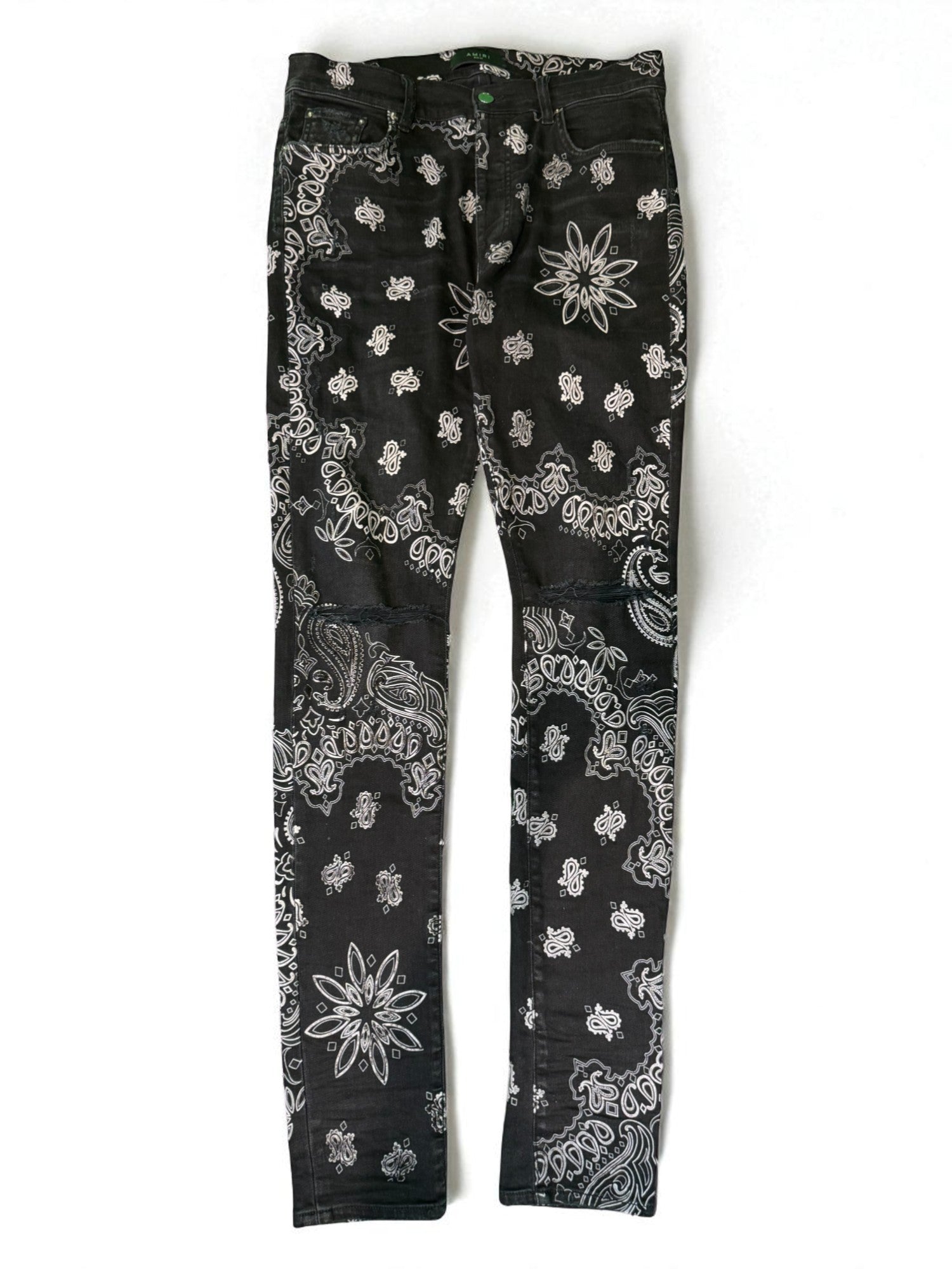 Amiri Black Paisley Jeans