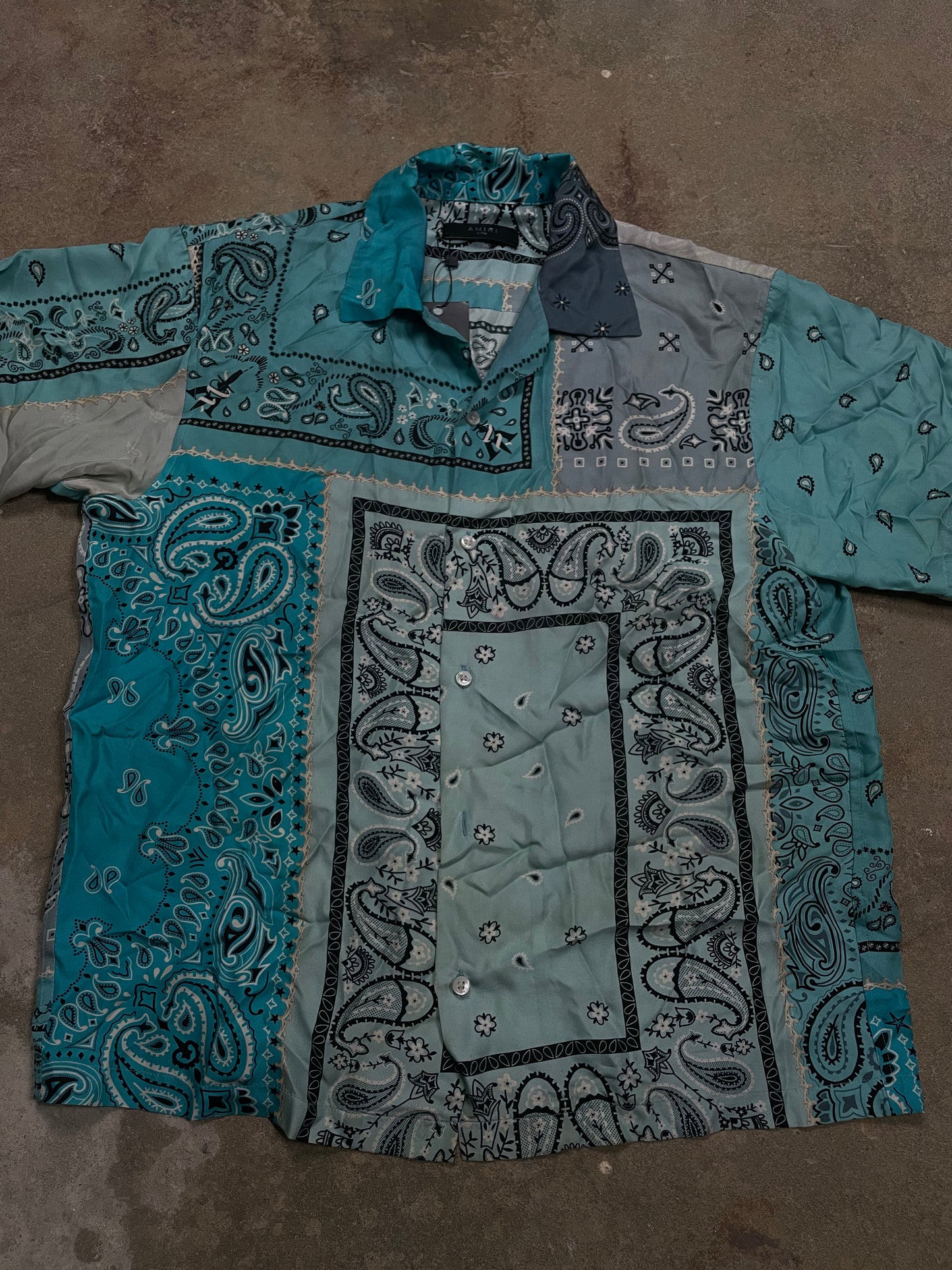 Amiri Paisley Button Up Used Large