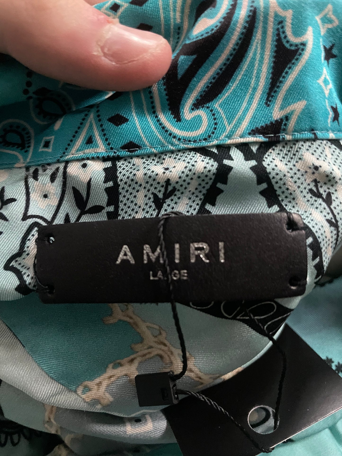 Amiri Paisley Button Up Used Large