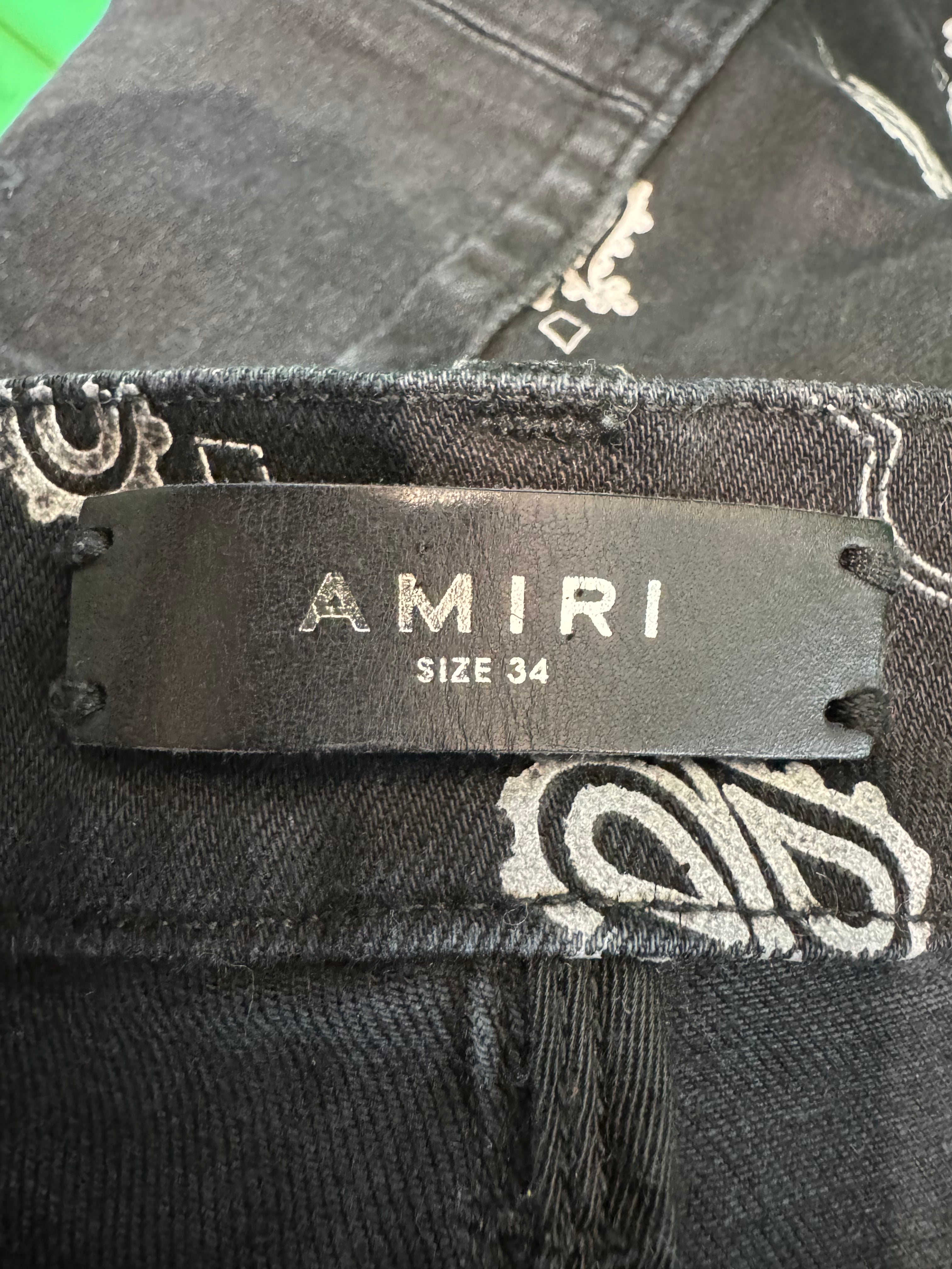 Amiri Black Paisley Jeans
