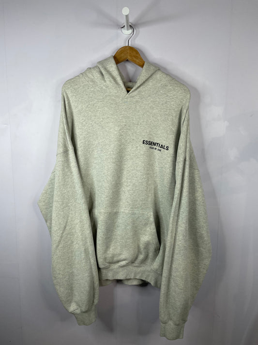 Essentials Breast Logo Light Oatmeal Hoodie