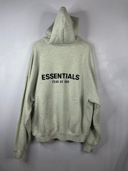 Essentials Breast Logo Light Oatmeal Hoodie