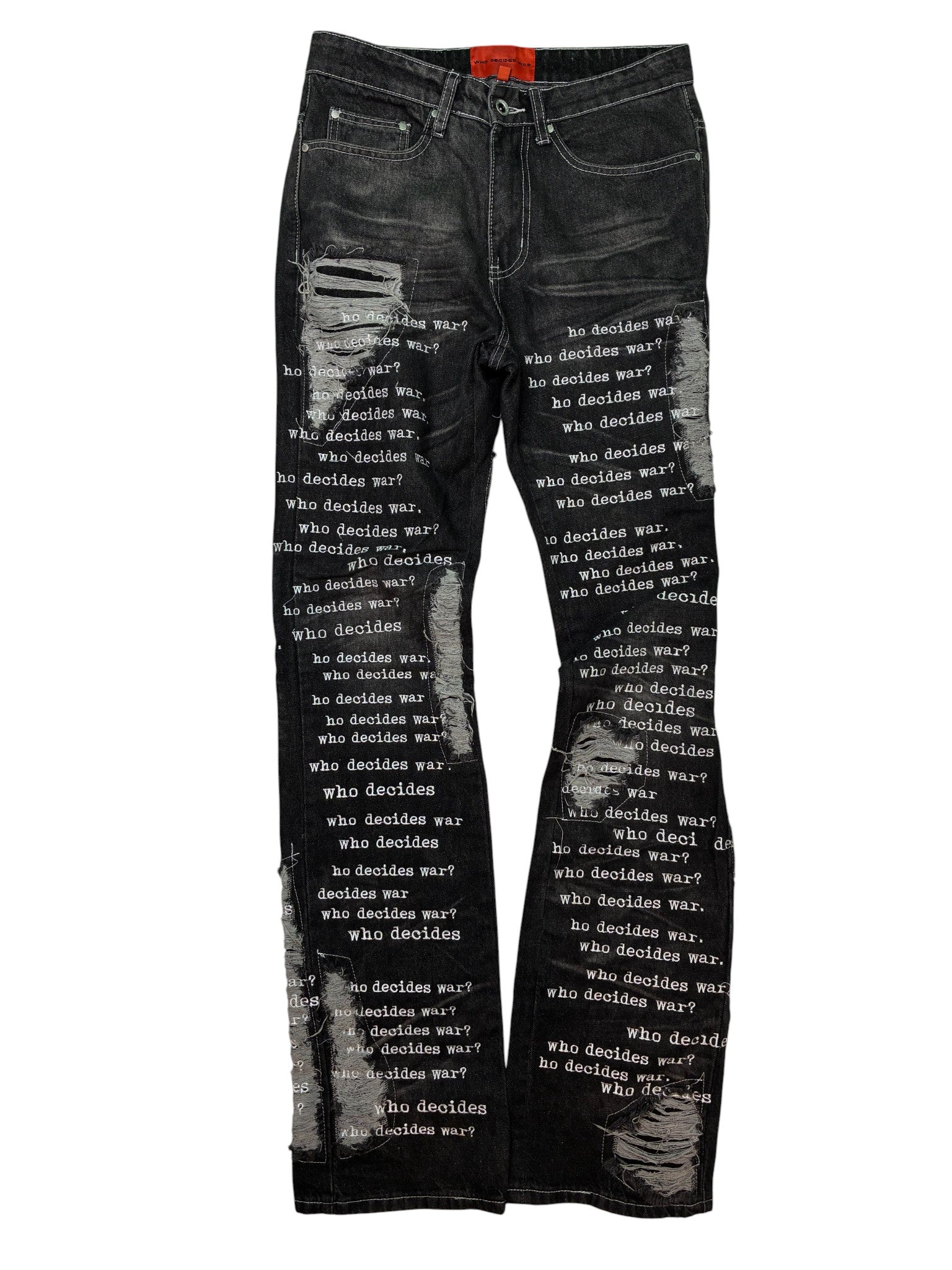 WDW Scripture Black Jeans