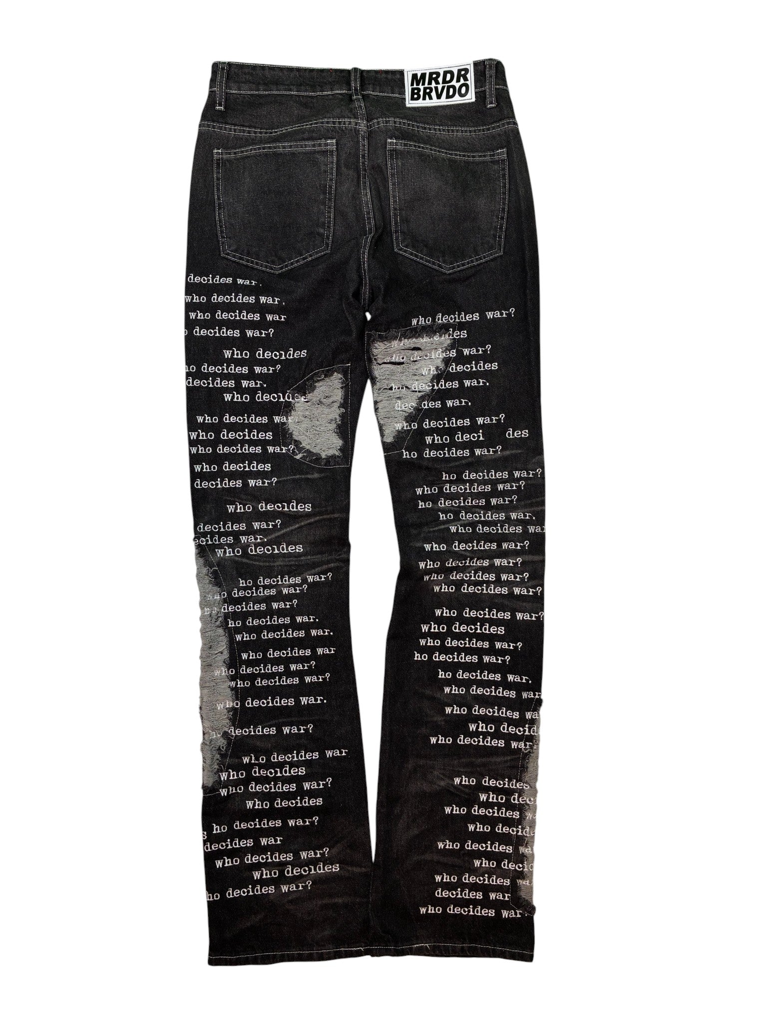 WDW Scripture Black Jeans