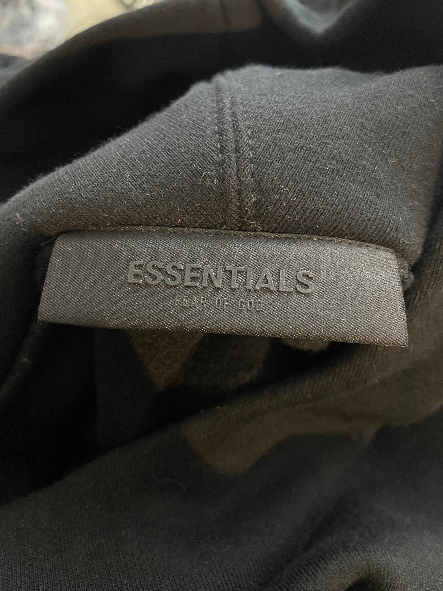 Essentials Jet Black Hoodie