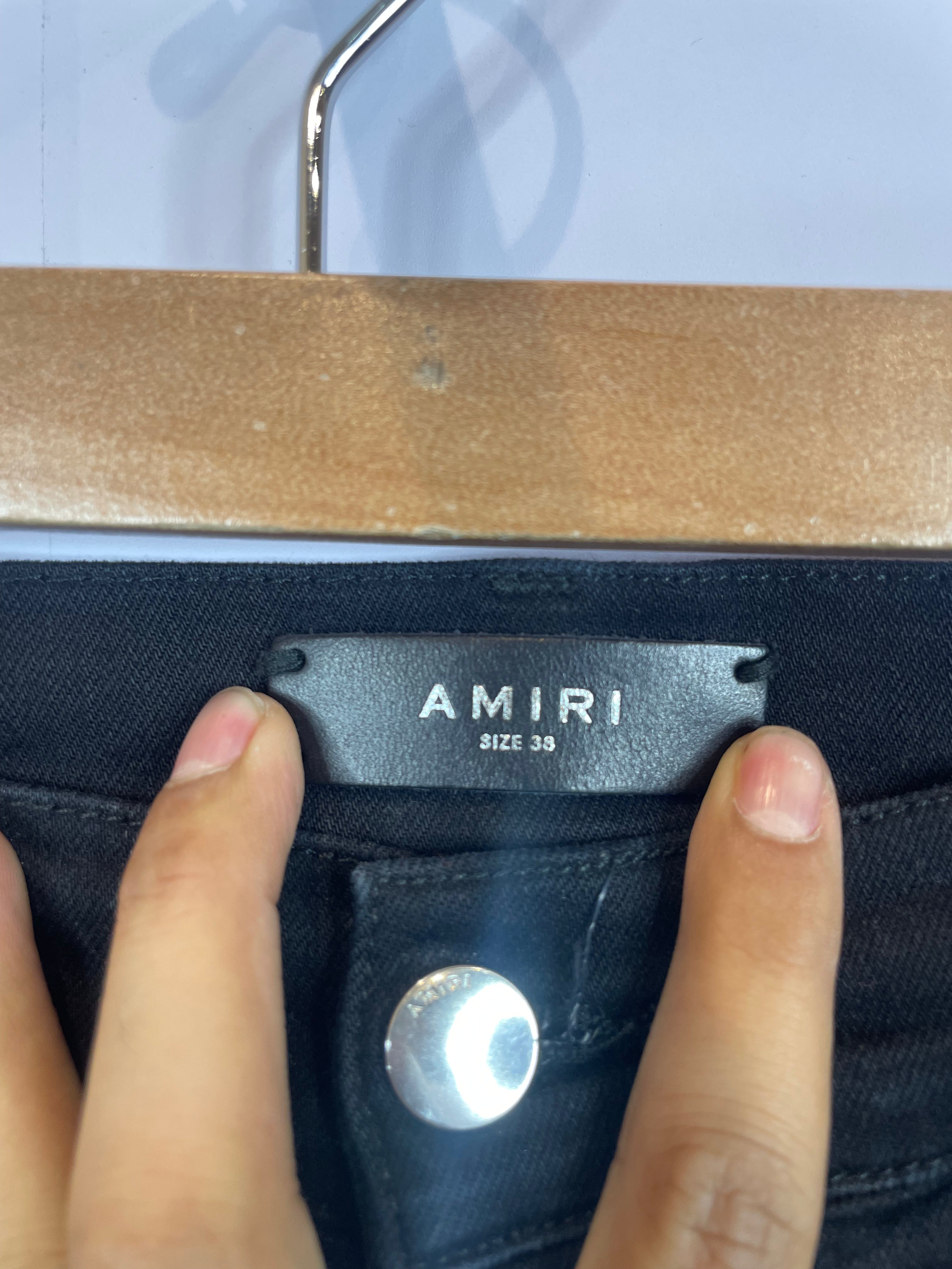 Amiri Jeans Black Art Patchwork Used 38