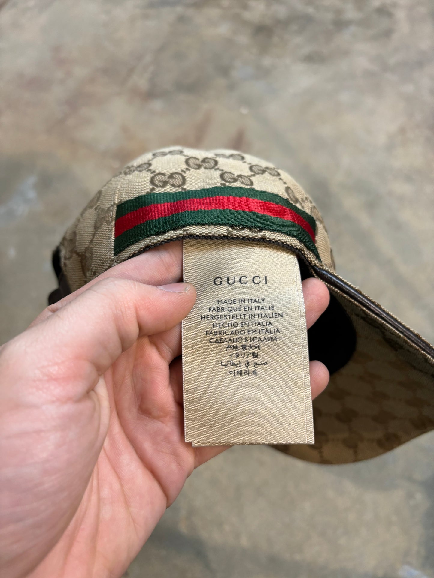 Gucci  Brown Monogram Cap Used OS