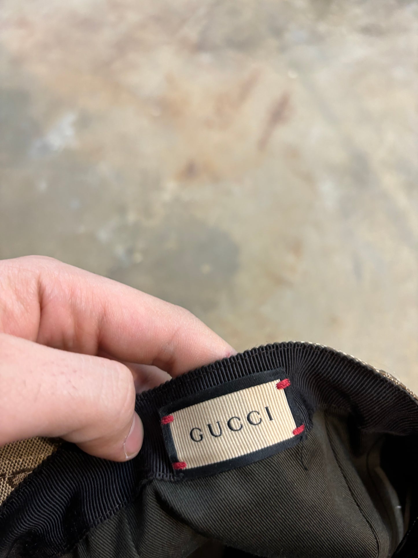 Gucci  Brown Monogram Cap Used OS